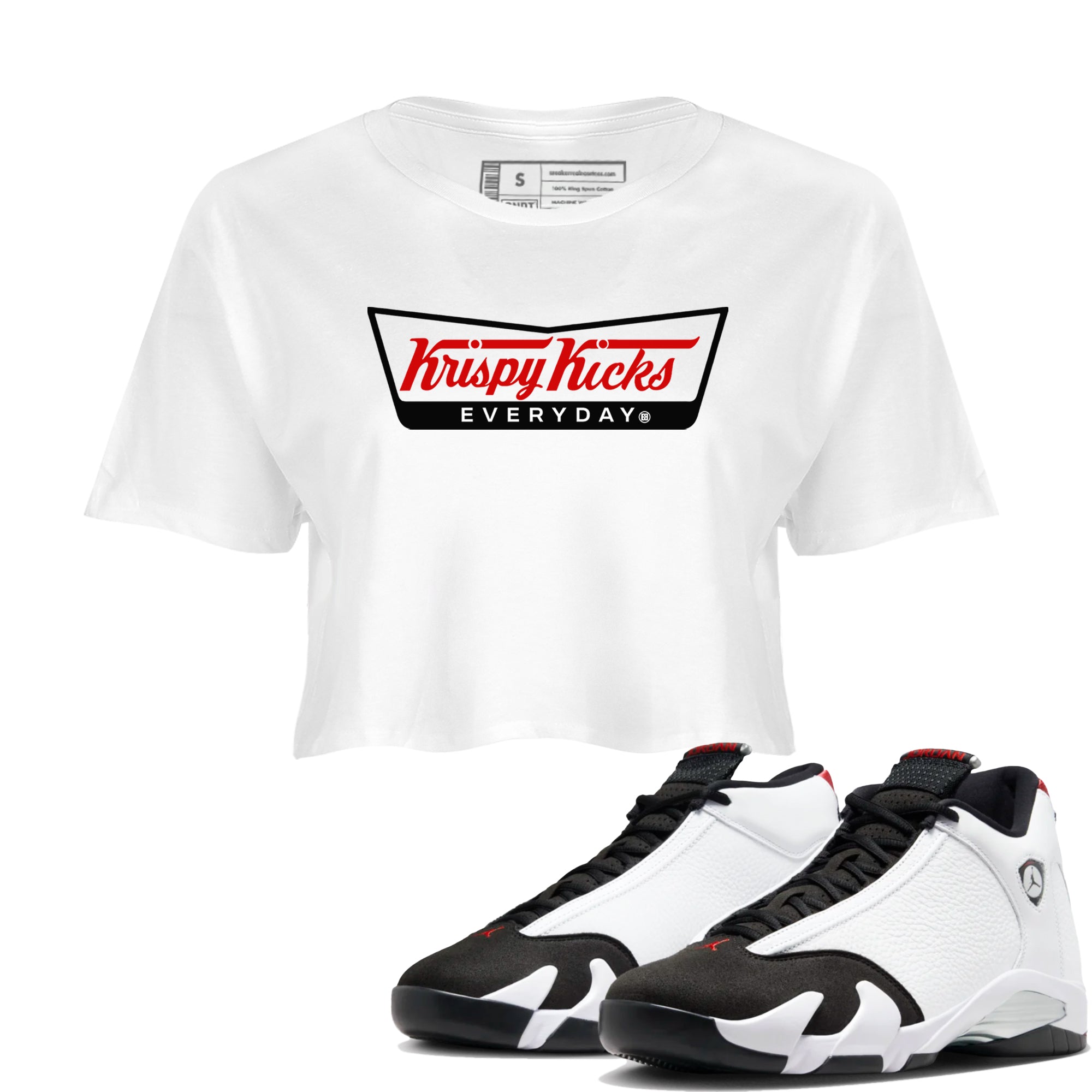 Krispy Kicks snkmatch Women's Top - Air Jordan 14 Black Toe