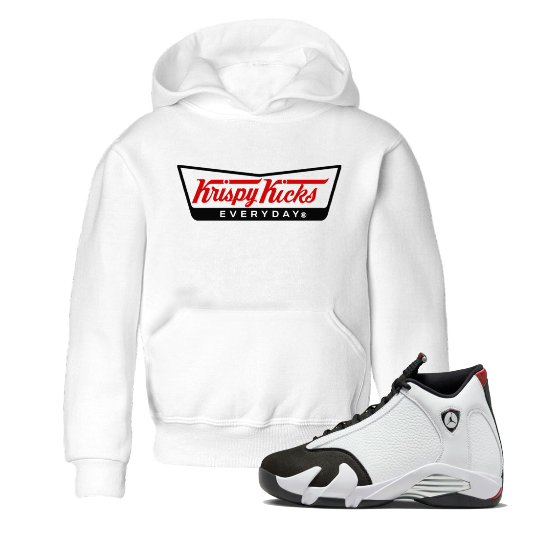 Krispy Kicks snkmatch Tees Kids - Air Jordan 14 Black Toe