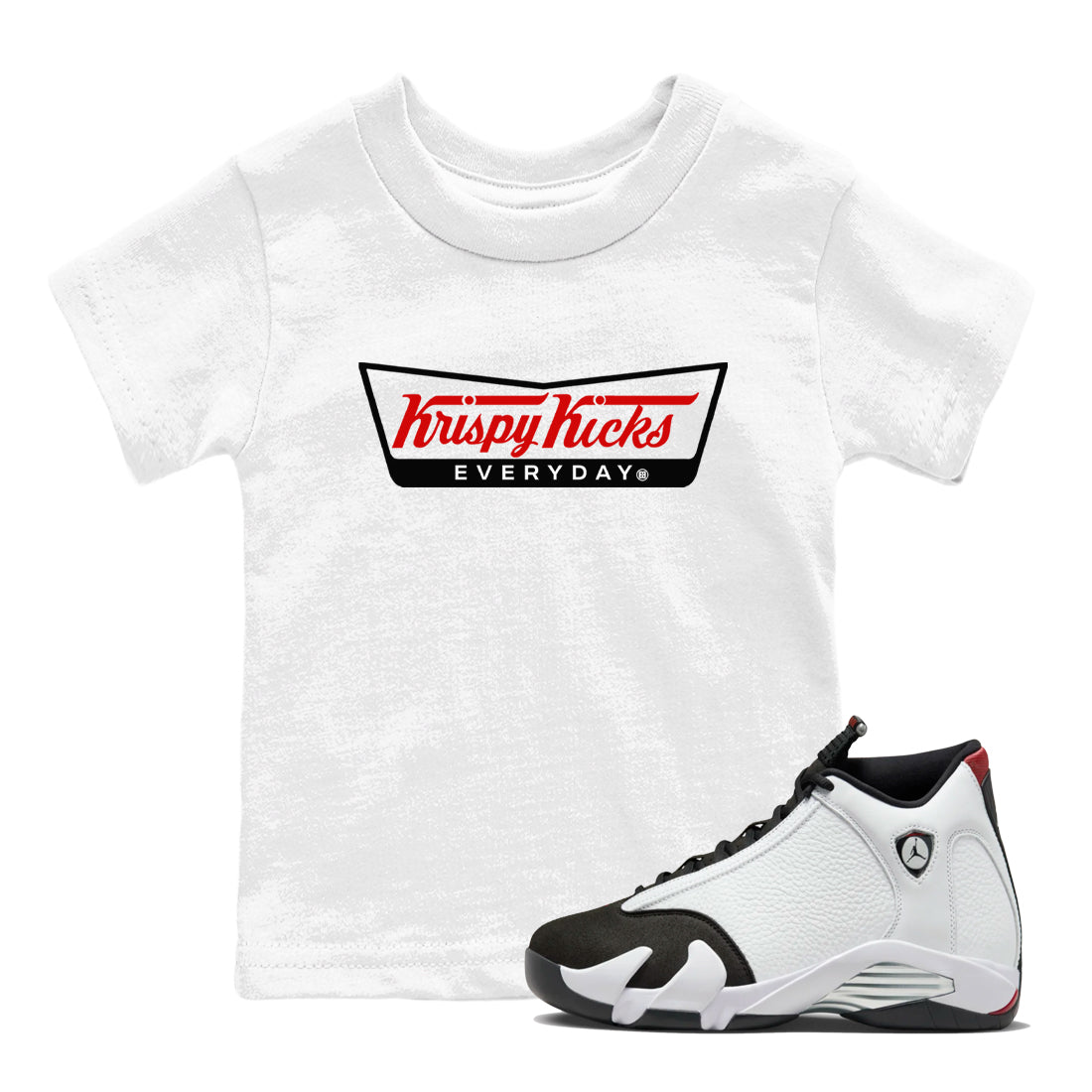 Krispy Kicks snkmatch Tees Kids - Air Jordan 14 Black Toe