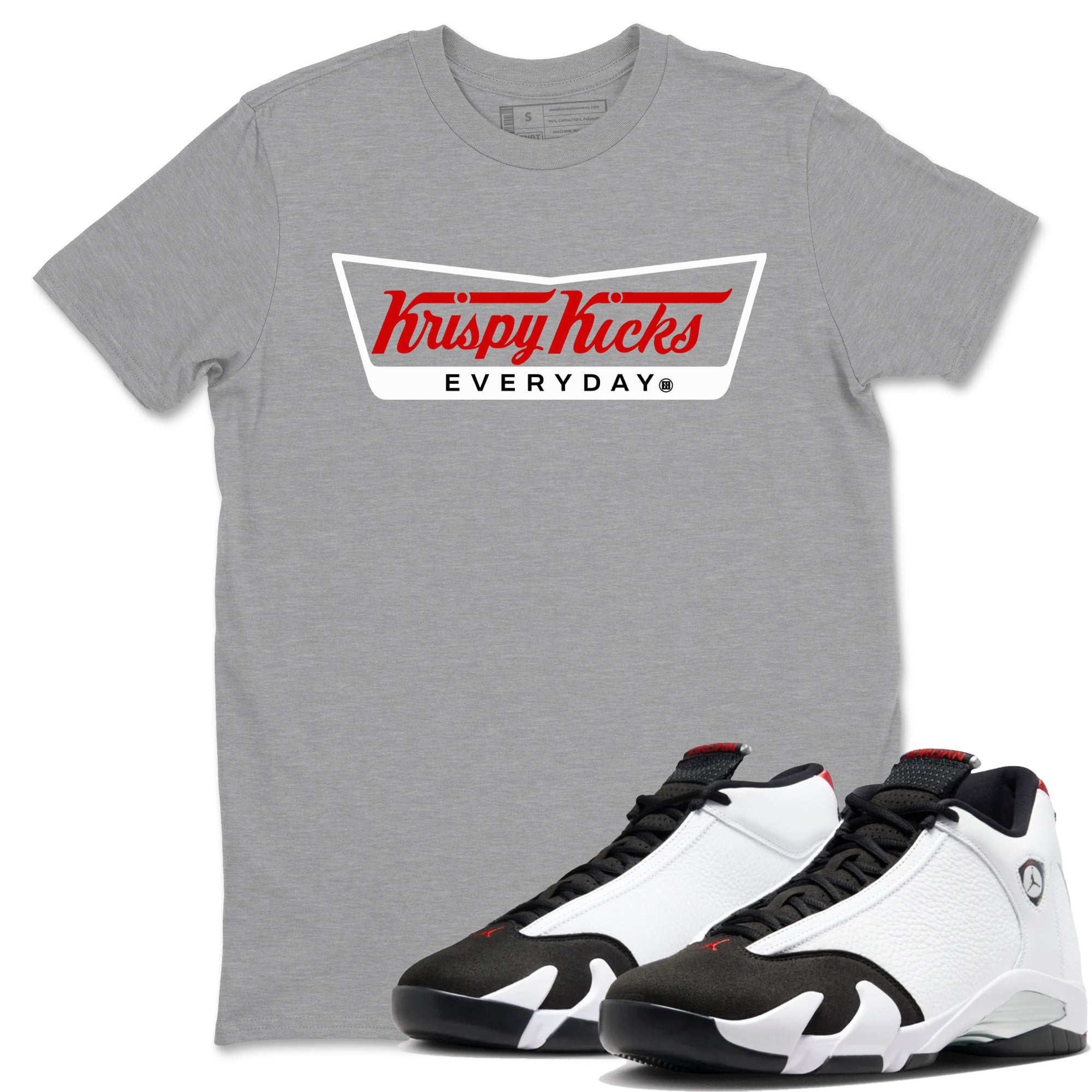 Krispy Kicks snkmatch Tees - Air Jordan 14 Black Toe