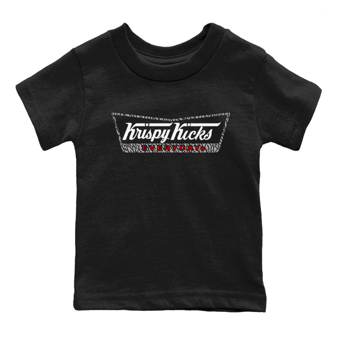 Krispy Kicks snkmatch Tees Kids - Air Jordan 3 Black Cement