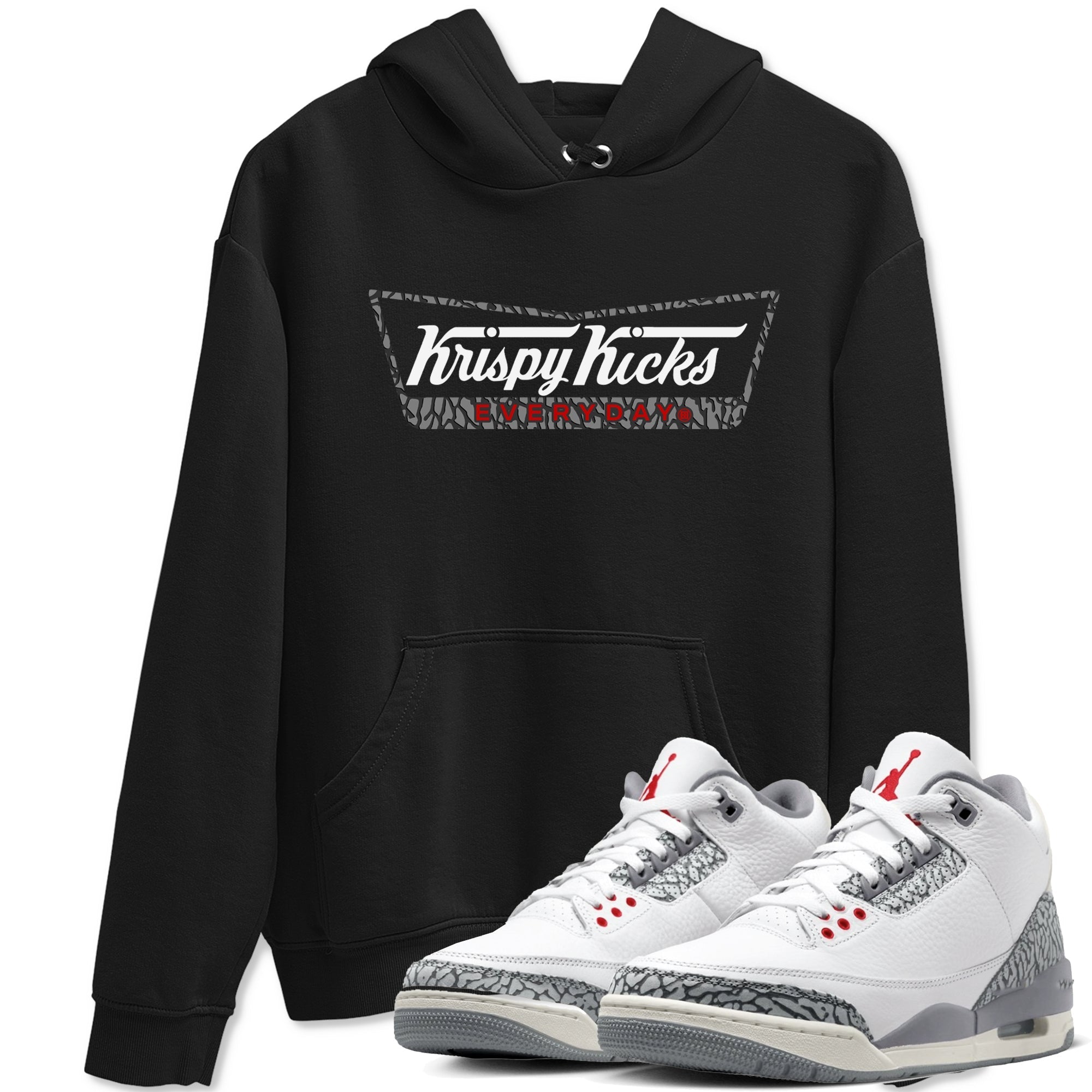 Krispy Kicks snkmatch Tees - Air Jordan 3 Cement Grey