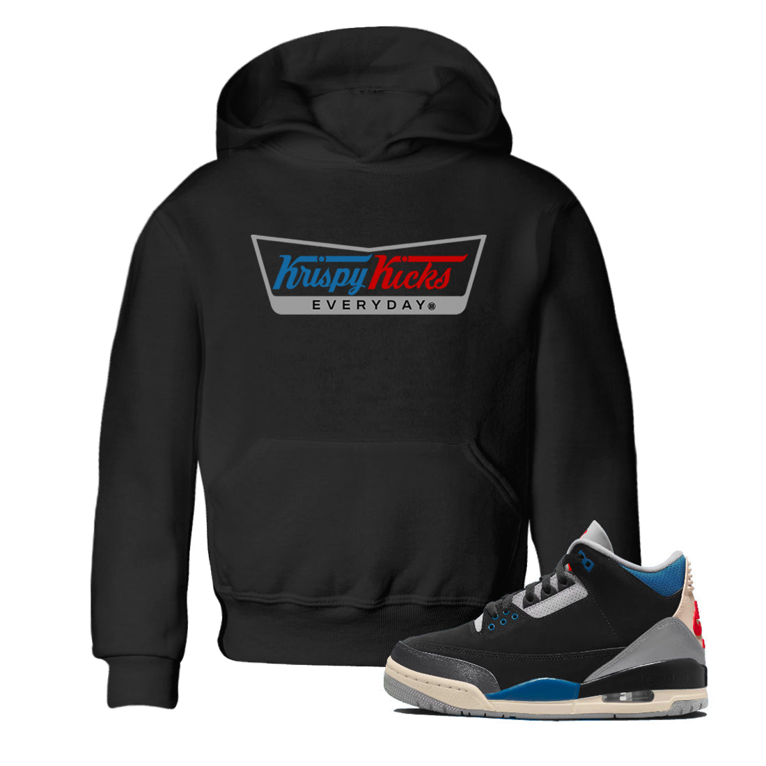 Krispy Kicks snkmatch Tees Kids - Air Jordan 3 Rare Air