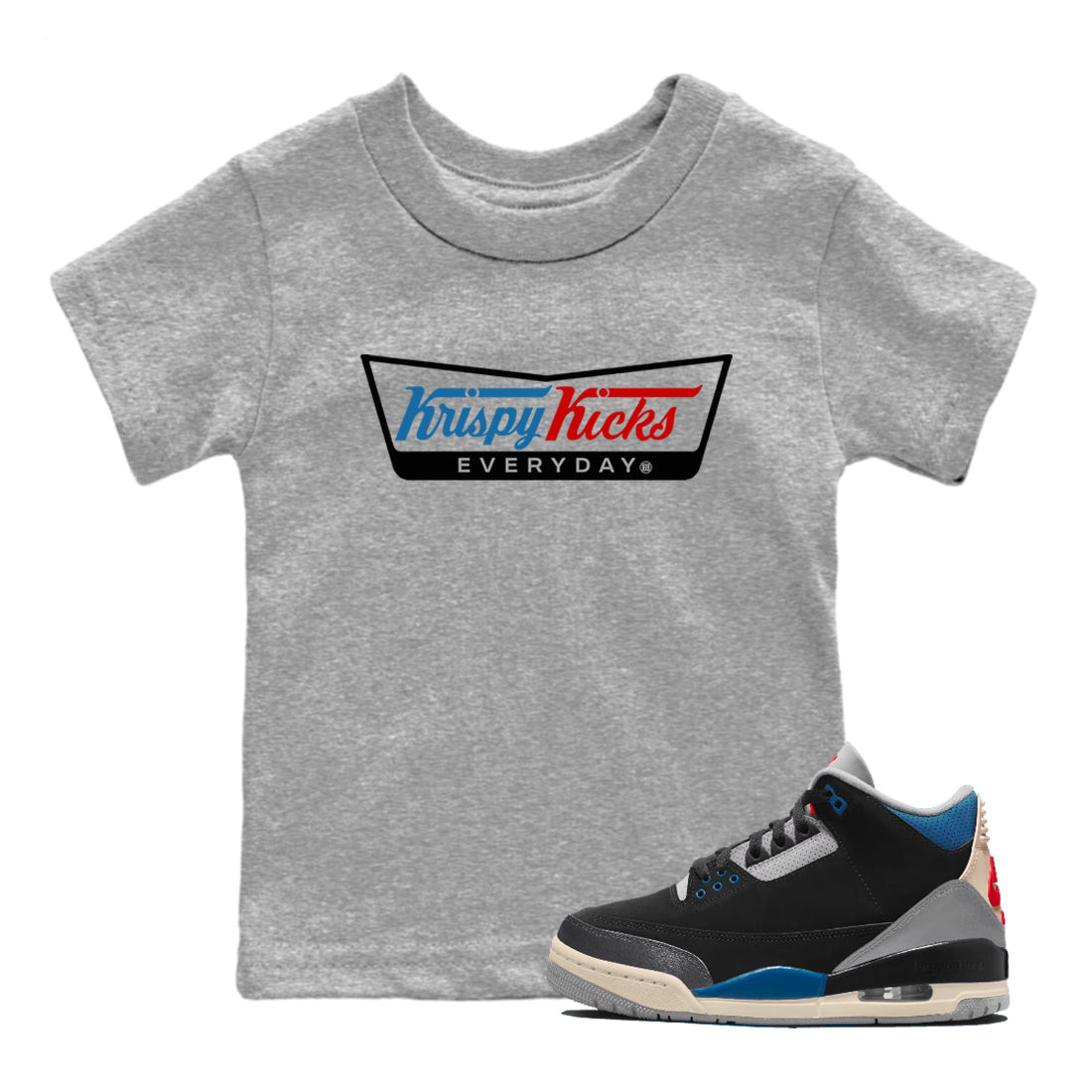 Krispy Kicks snkmatch Tees Kids - Air Jordan 3 Rare Air