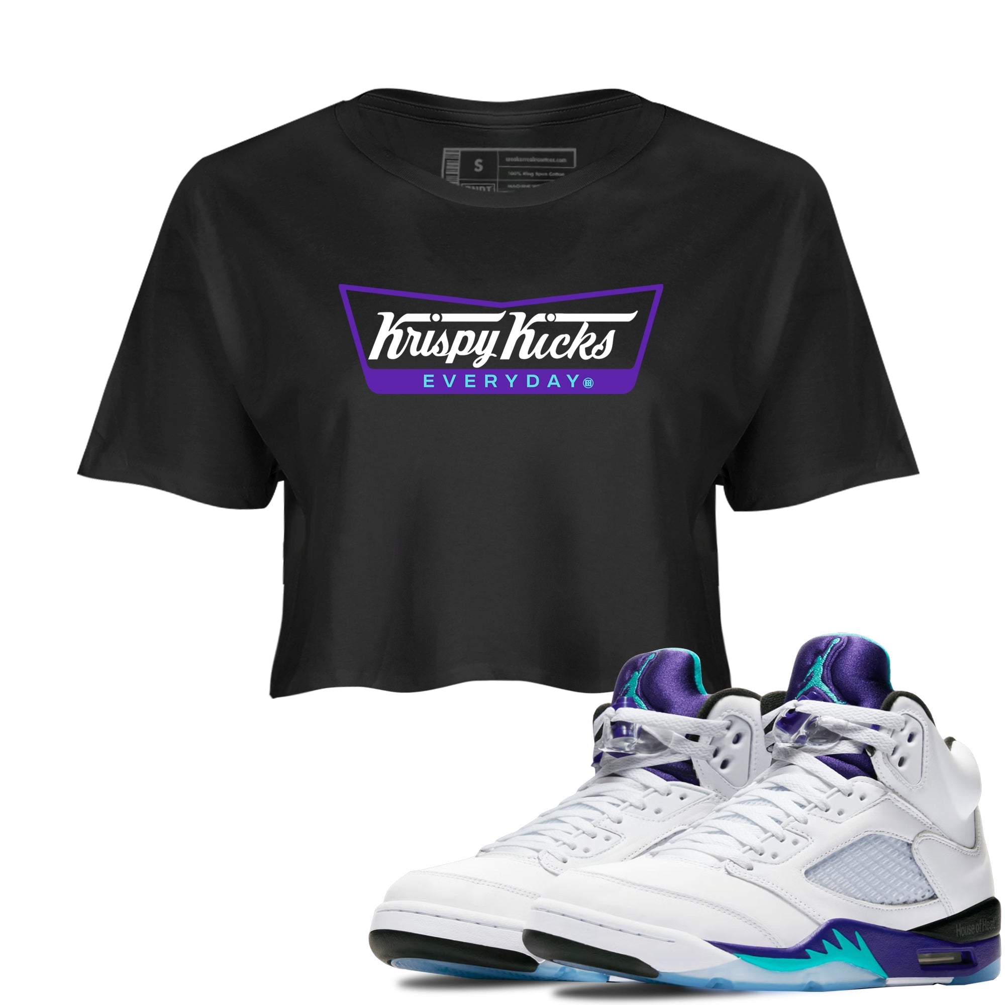 Krispy Kicks snkmatch Women's Top - Air Jordan 5 Grape
