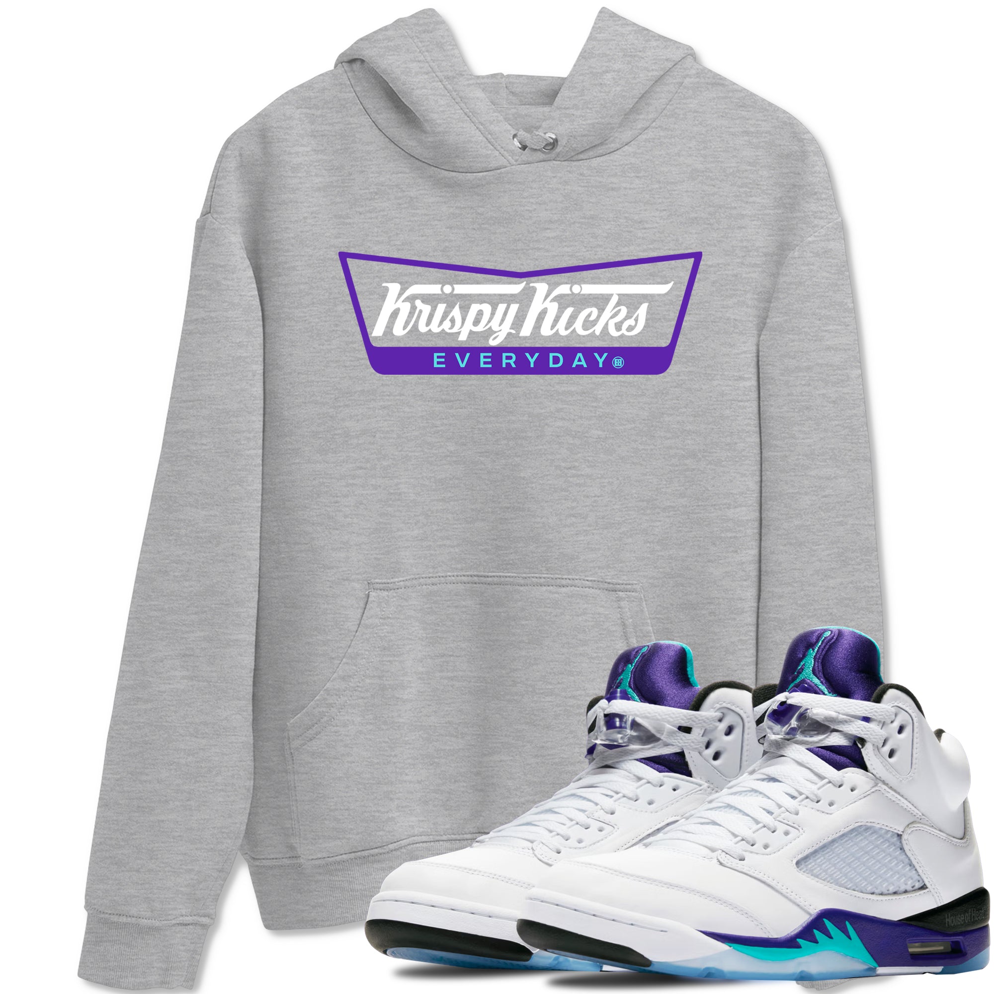 Krispy Kicks snkmatch Tees - Air Jordan 5 Grape