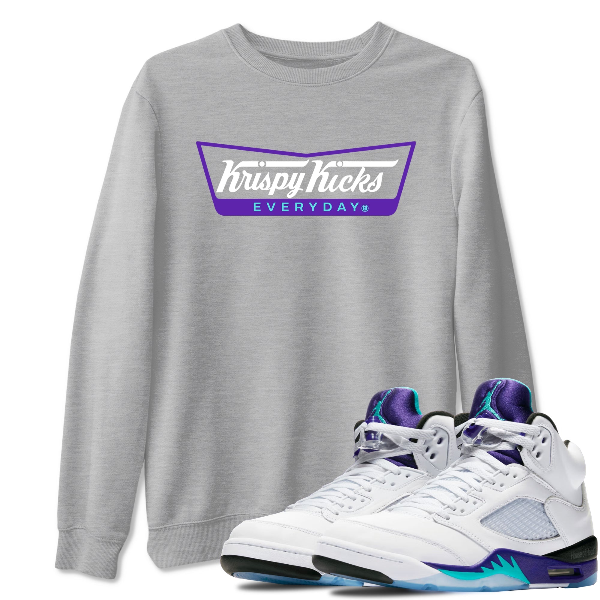 Krispy Kicks snkmatch Tees - Air Jordan 5 Grape