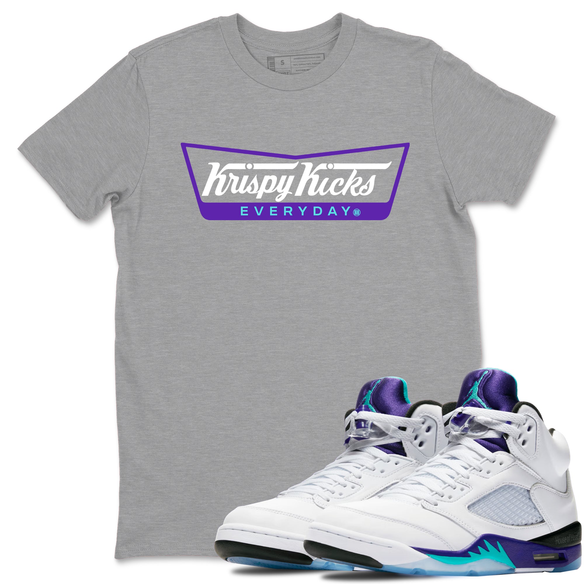 Krispy Kicks snkmatch Tees - Air Jordan 5 Grape