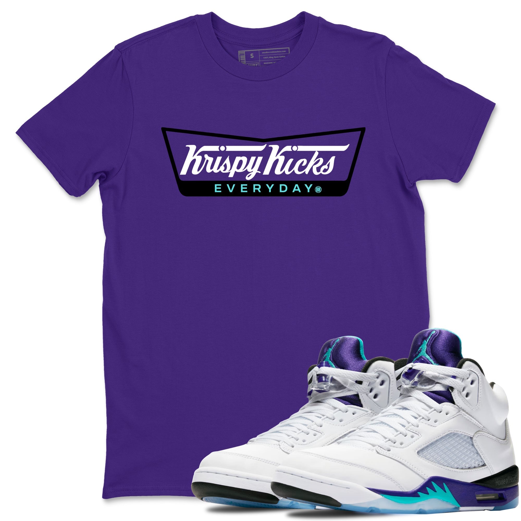 Krispy Kicks snkmatch Tees - Air Jordan 5 Grape