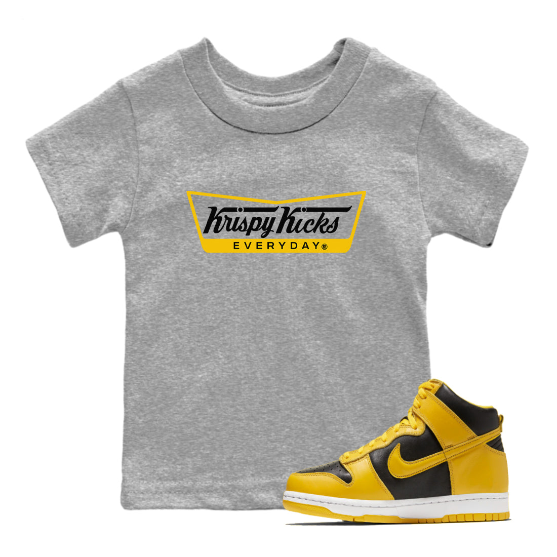 Krispy Kicks snkmatch Tees Kids - Dunk High Pollen
