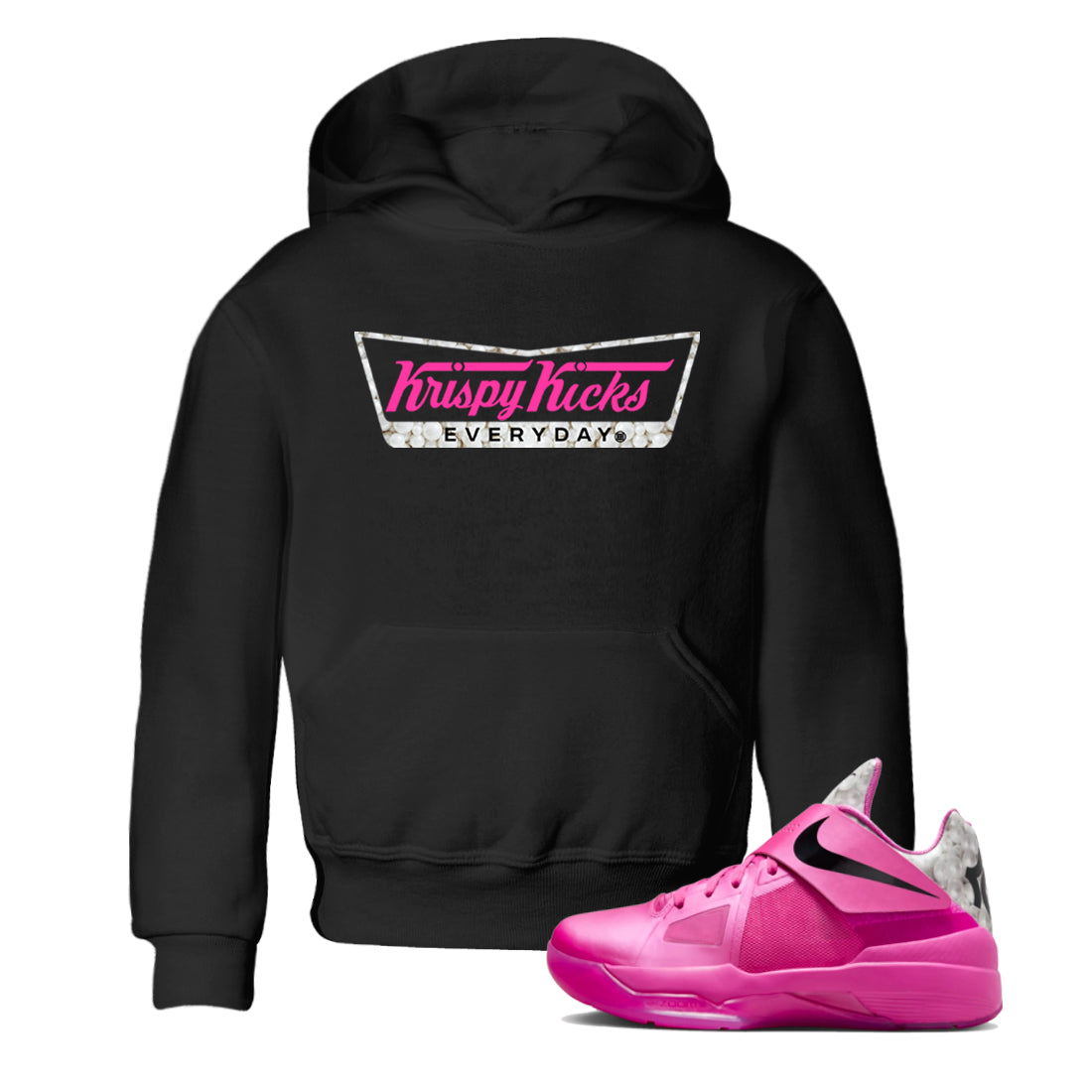 Krispy Kicks snkmatch Tees Kids - Nike KD 4 Aunt Pearl