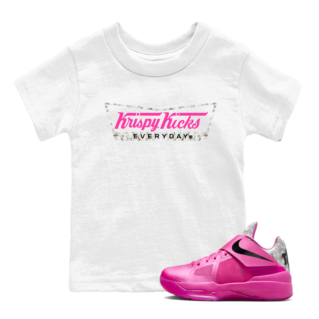 Krispy Kicks snkmatch Tees Kids - Nike KD 4 Aunt Pearl