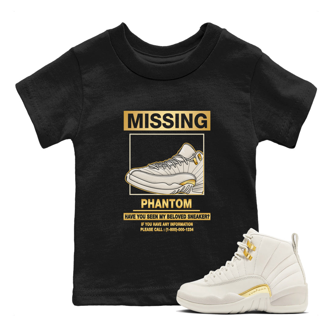 Missing snkmatch snkmatch Tees Kids - Air Jordan 12 Phantom