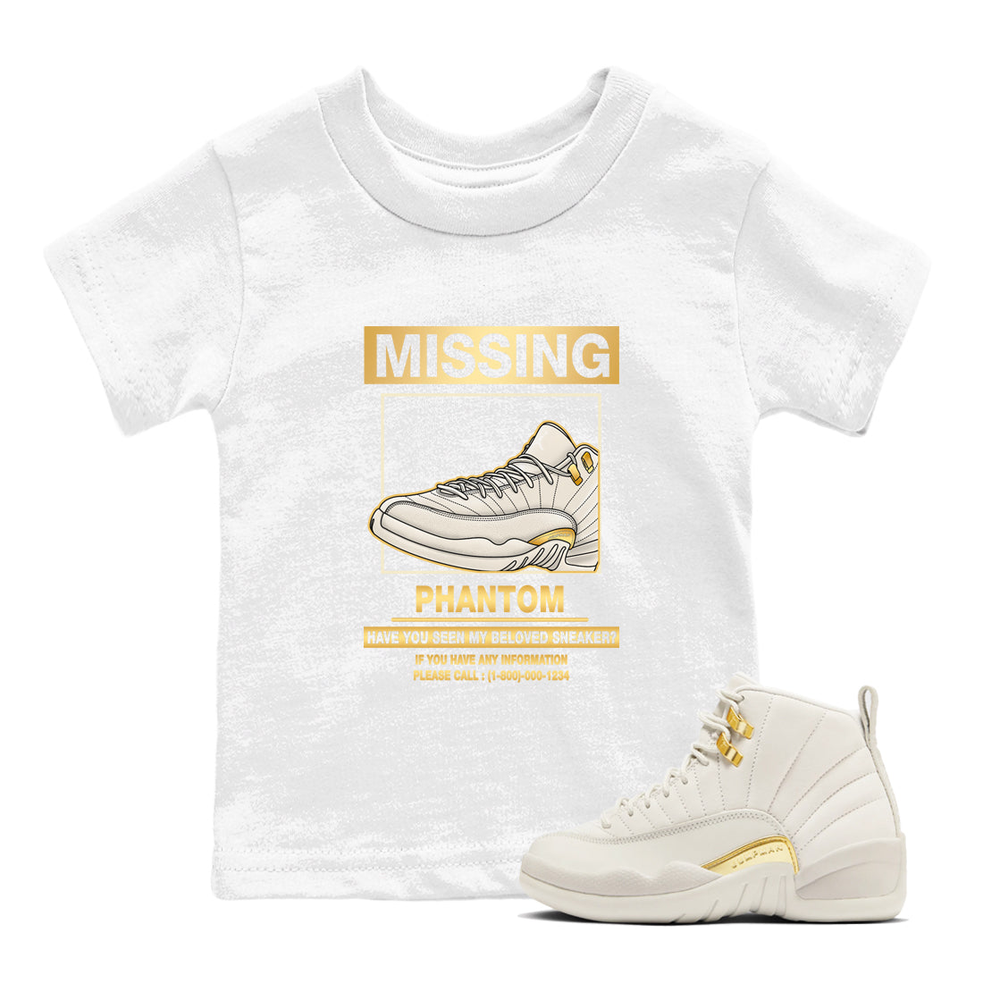 Missing snkmatch snkmatch Tees Kids - Air Jordan 12 Phantom