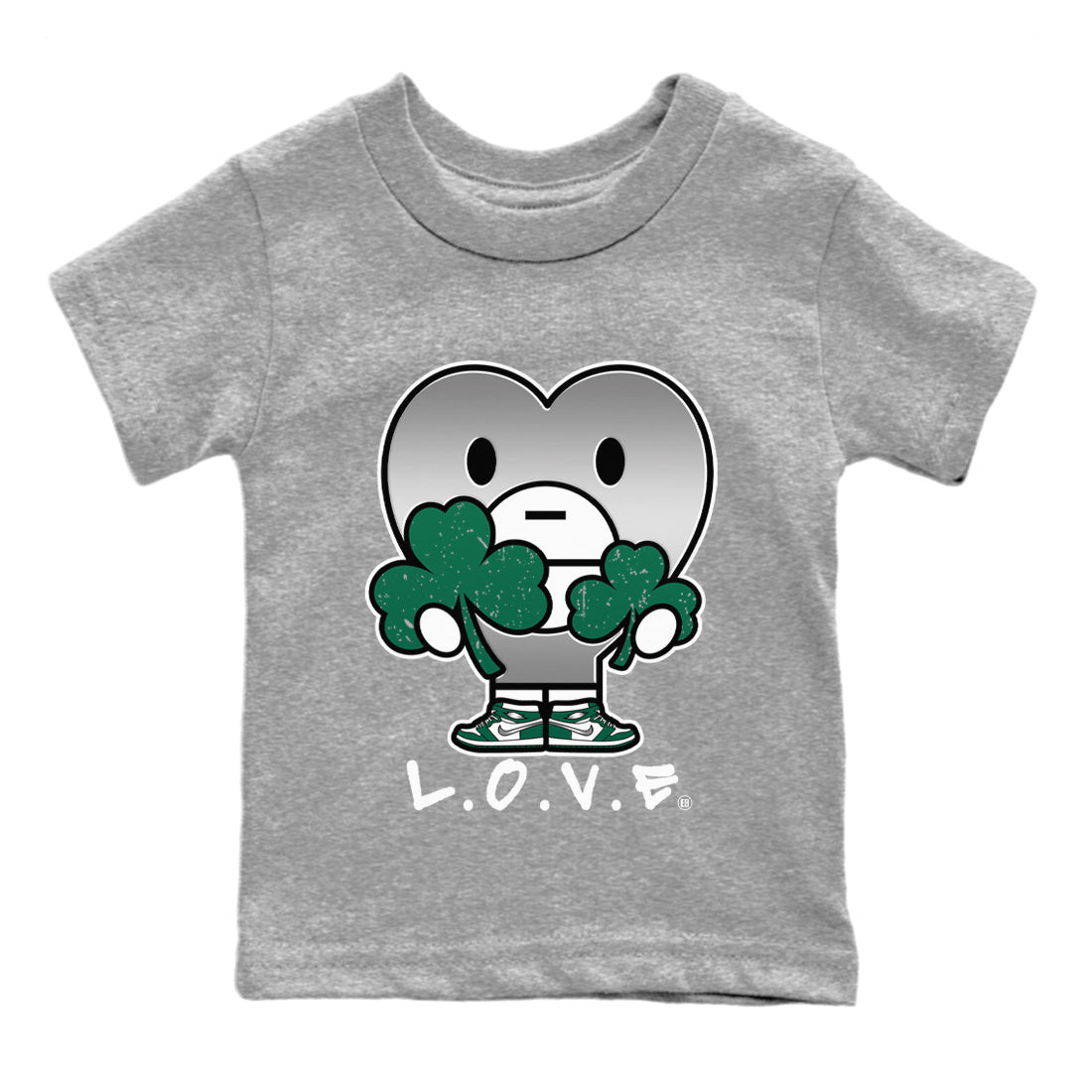 L.O.V.E Kids Tops - Air Jordan 1 Gorge Green