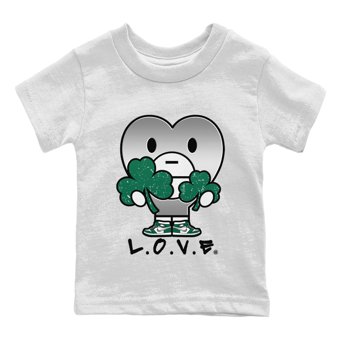 L.O.V.E Kids Tops - Air Jordan 1 Gorge Green
