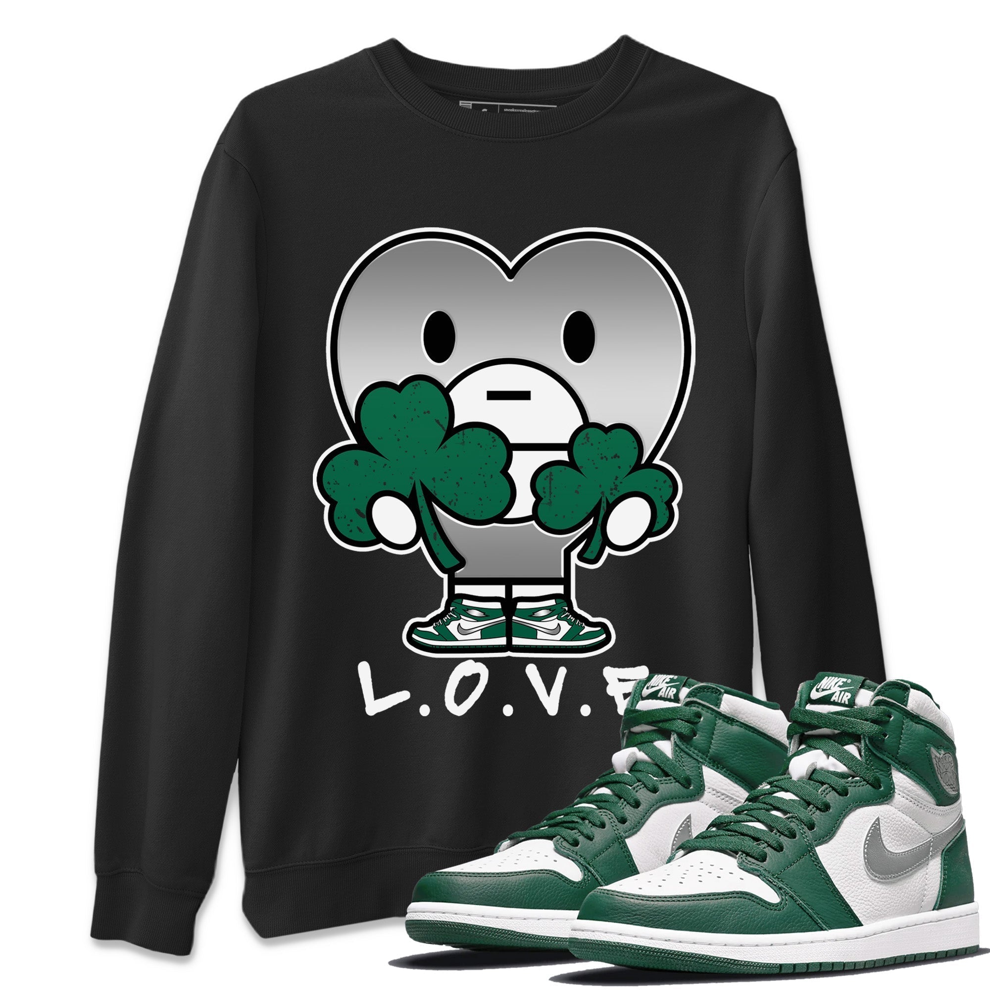L.O.V.E Unisex Tops - Air Jordan 1 Gorge Green