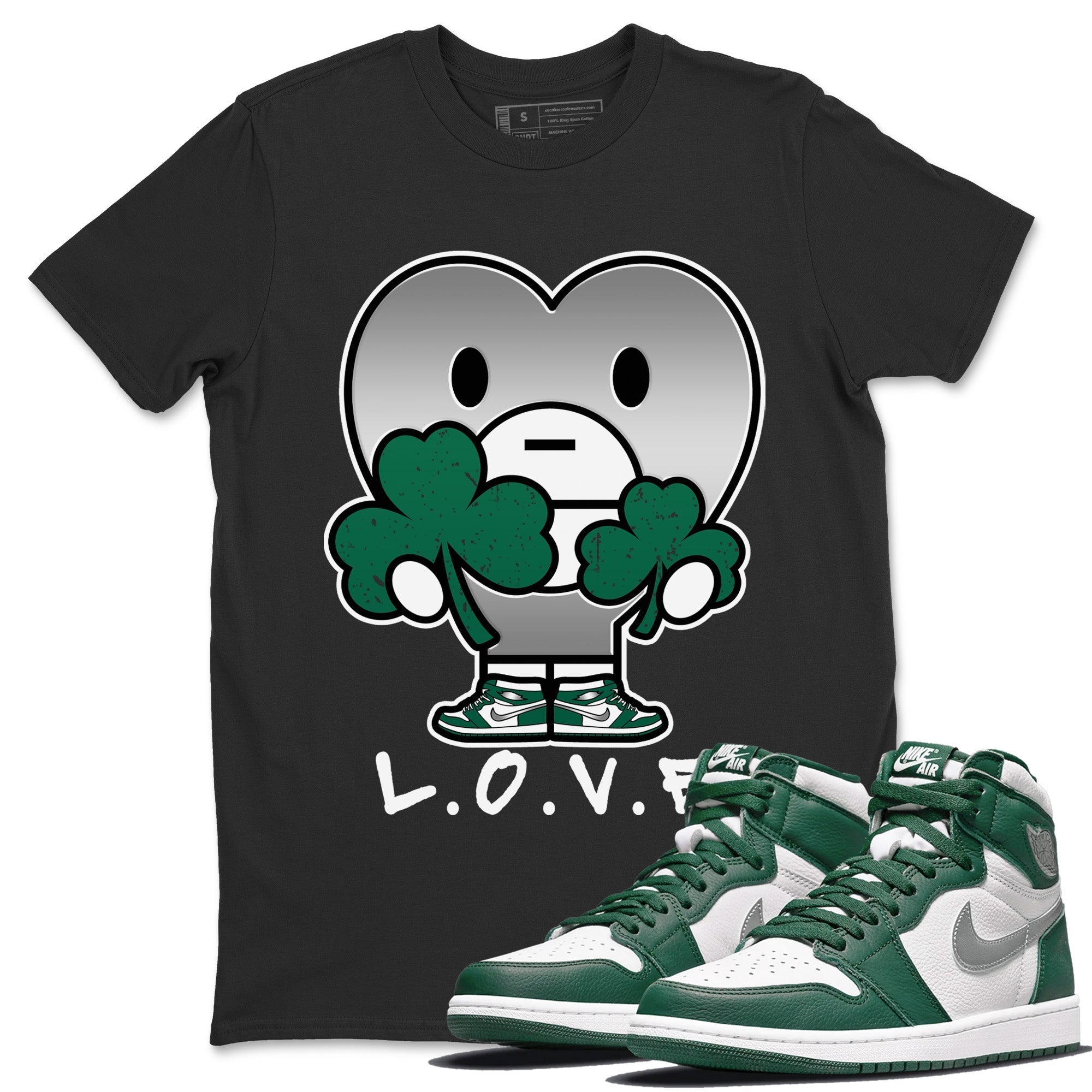L.O.V.E Unisex Tops - Air Jordan 1 Gorge Green