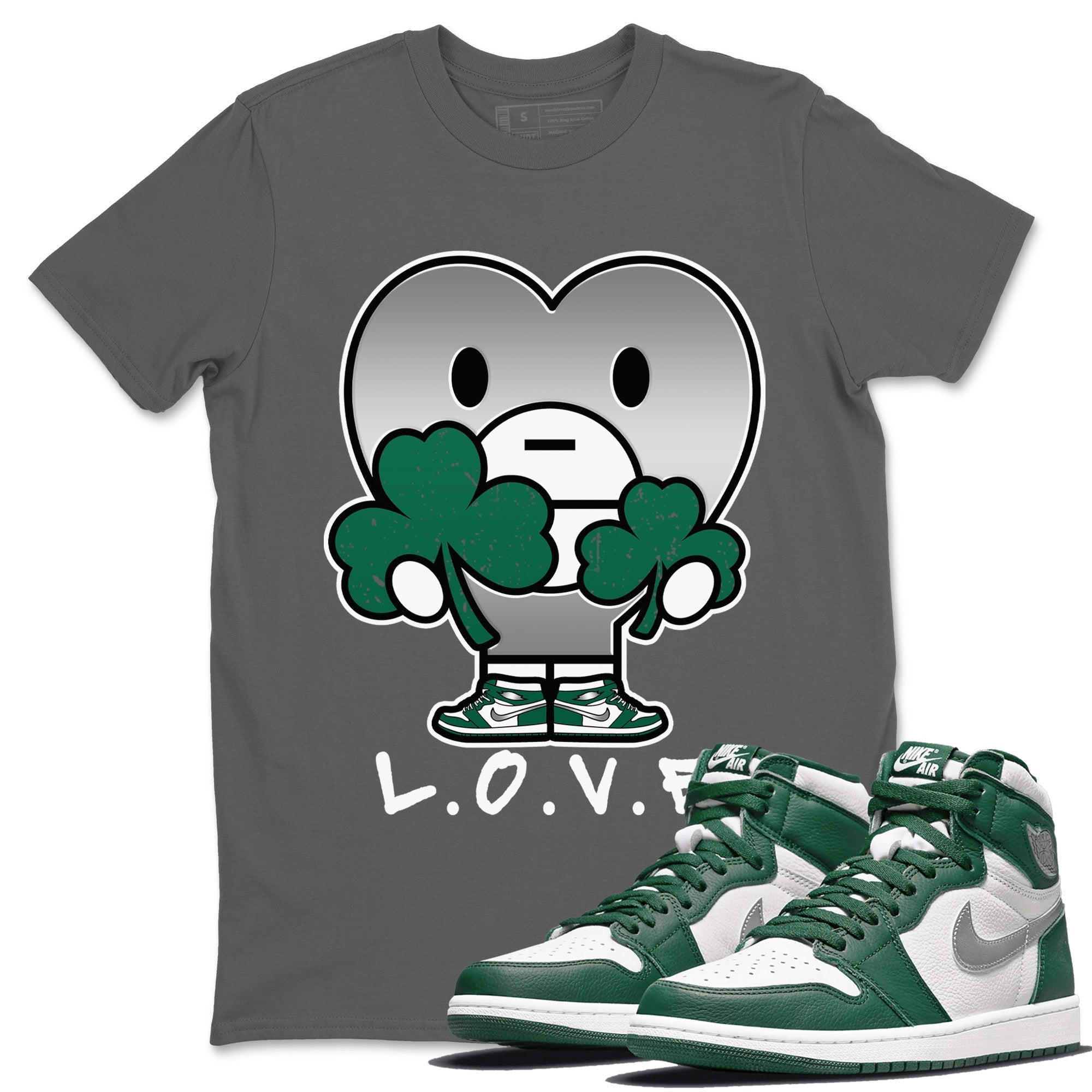 L.O.V.E Unisex Tops - Air Jordan 1 Gorge Green