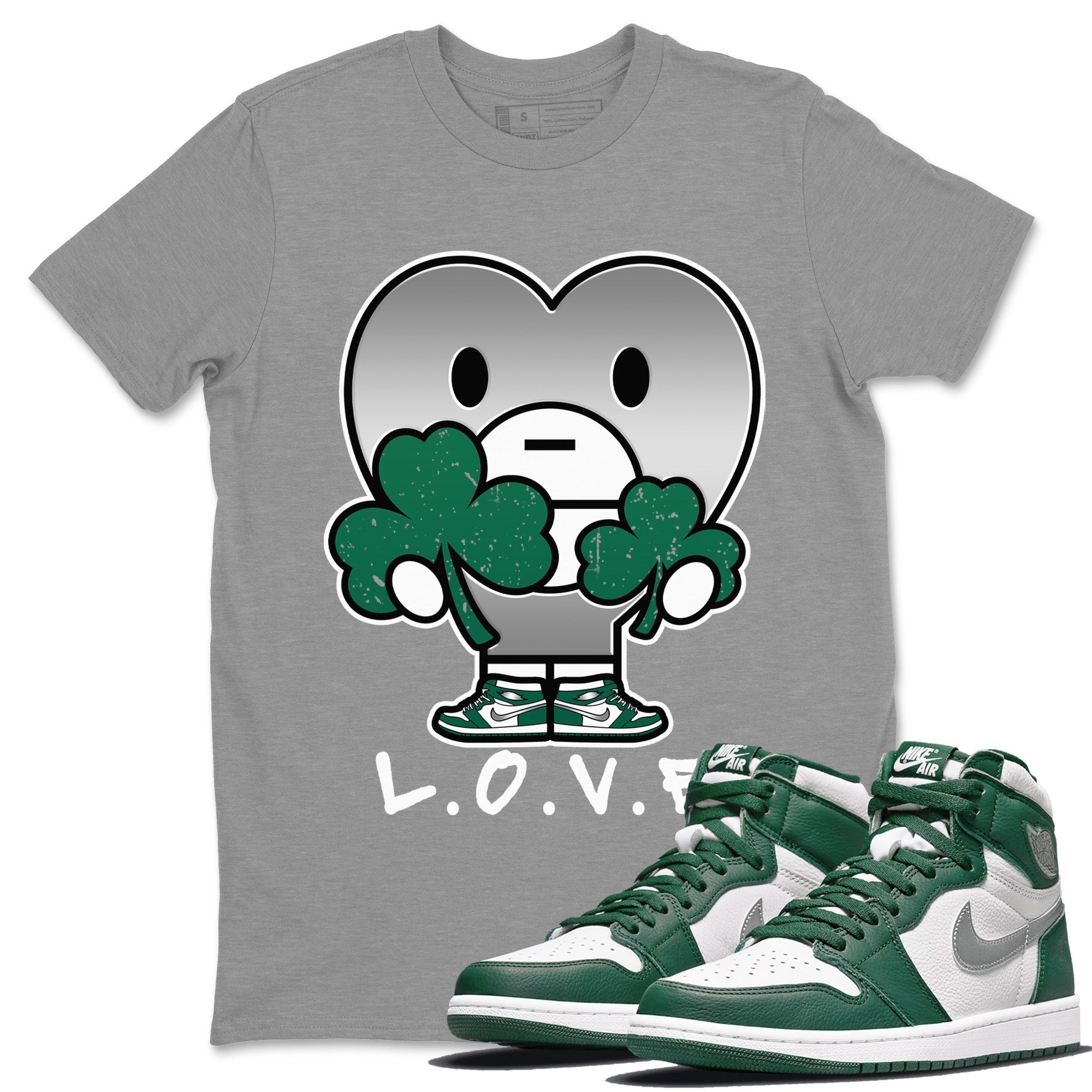 L.O.V.E Unisex Tops - Air Jordan 1 Gorge Green