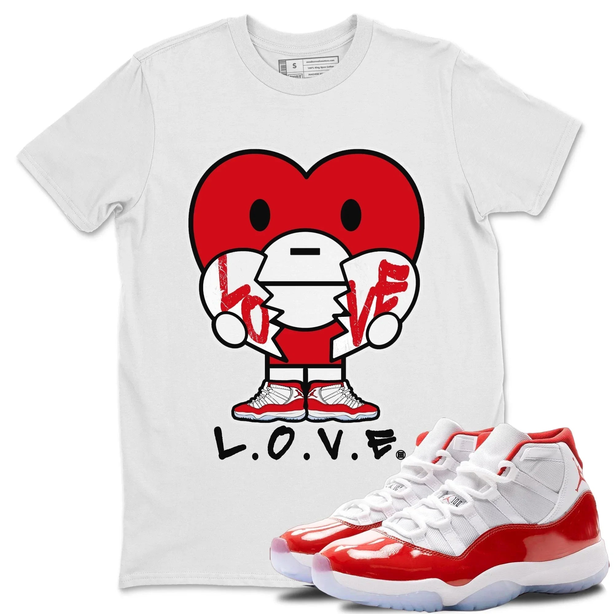 L.O.V.E Unisex Tops - Air Jordan 11 Cherry
