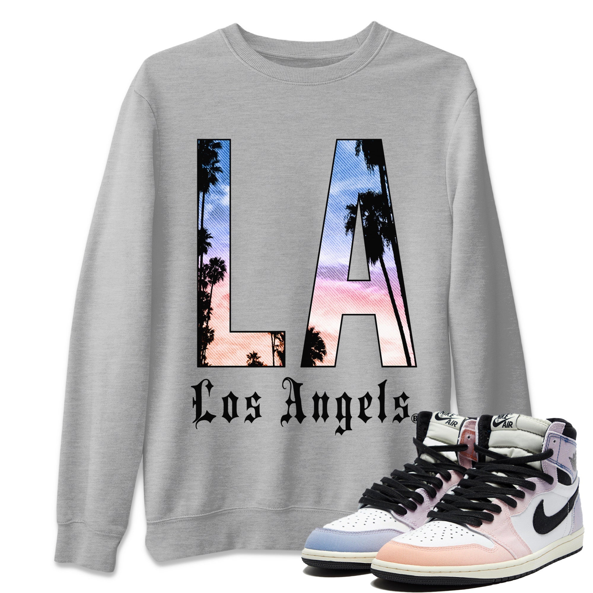 LA Los Angeles Unisex Tops - Air Jordan 1 Skyline