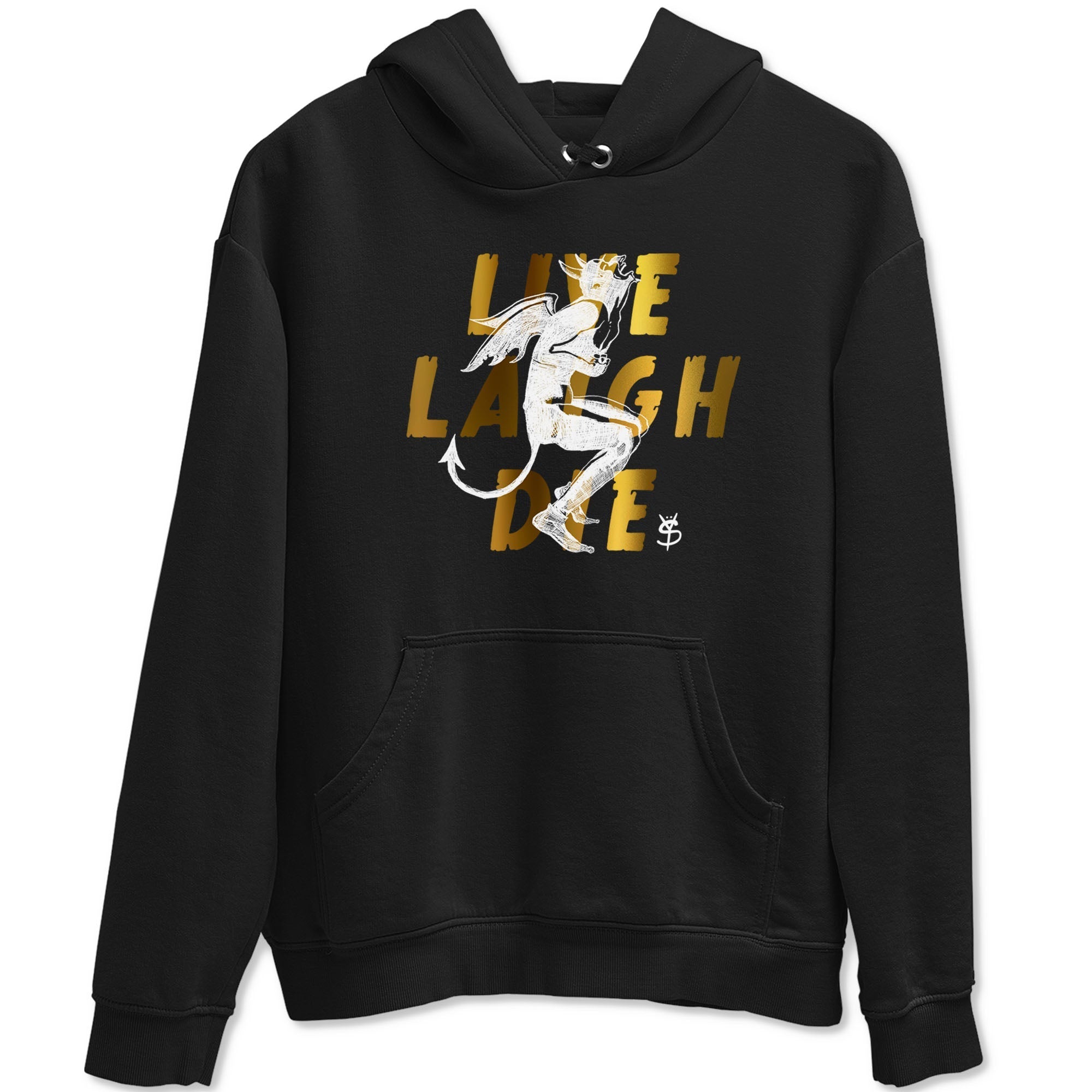 Laughing Devil snkmatch Tees - Air Jordan 1 Black Metallic Gold