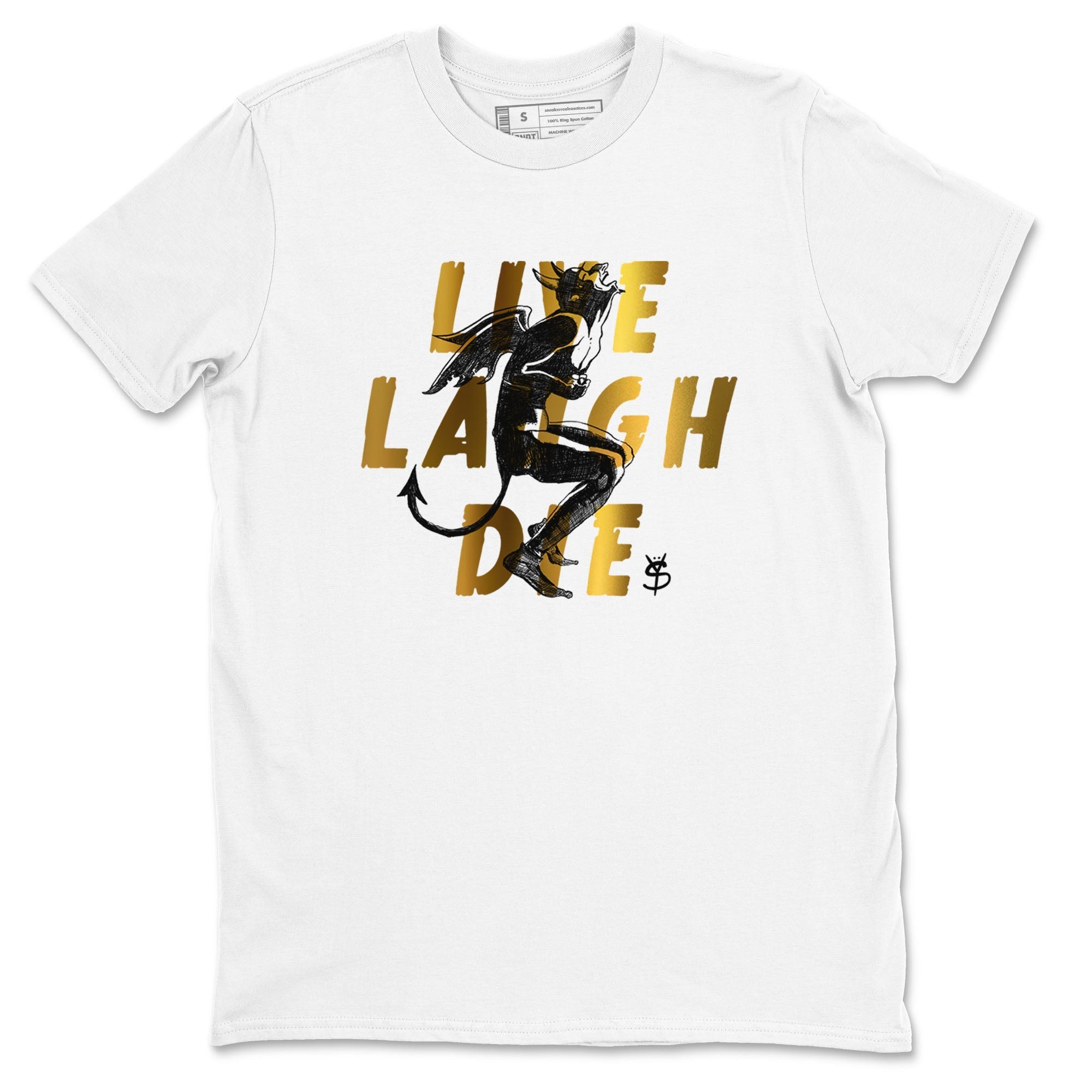 Laughing Devil snkmatch Tees - Air Jordan 1 Black Metallic Gold