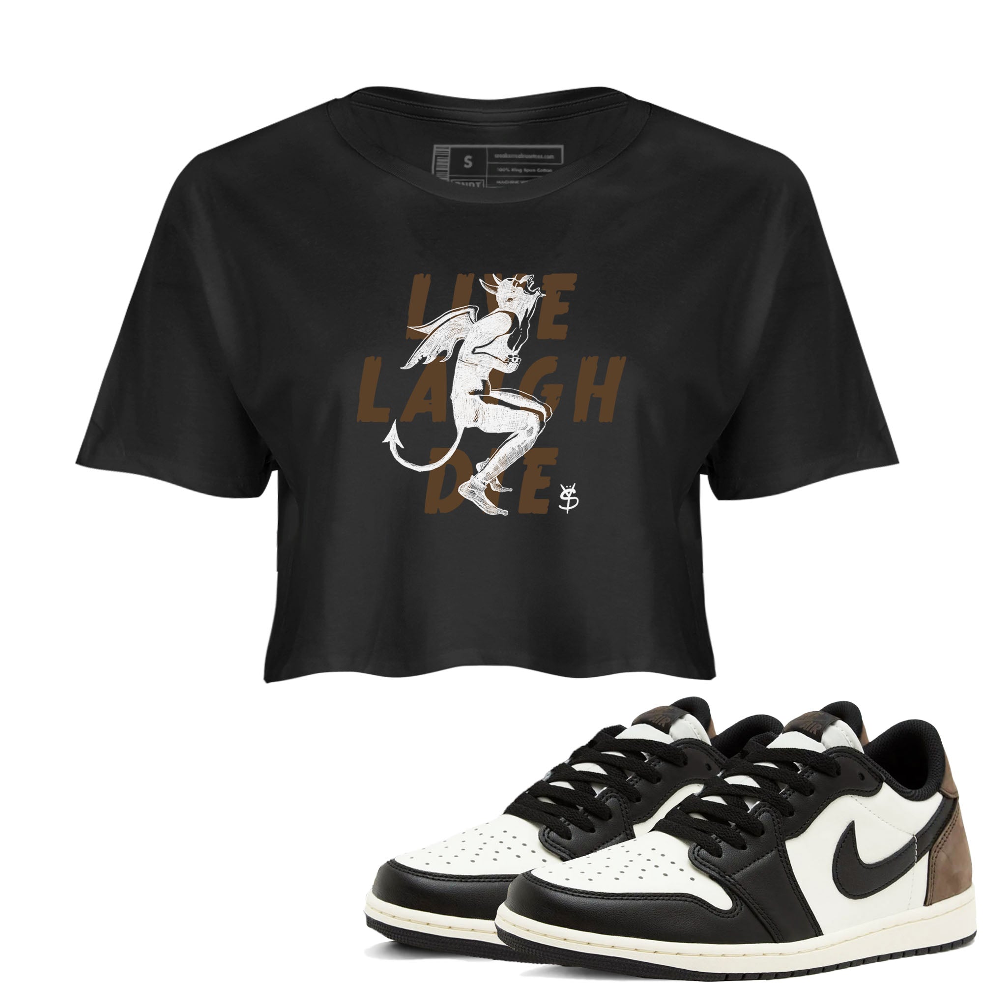 Laughing Devil snkmatch Women's Top - Air Jordan 1 Mocha