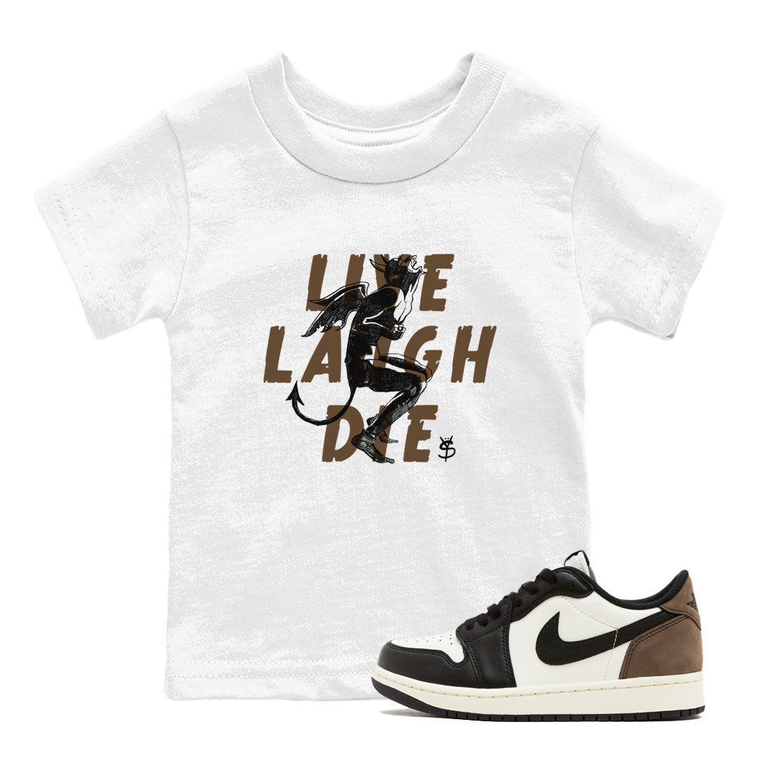 Laughing Devil snkmatch Tees Kids - Air Jordan 1 Mocha