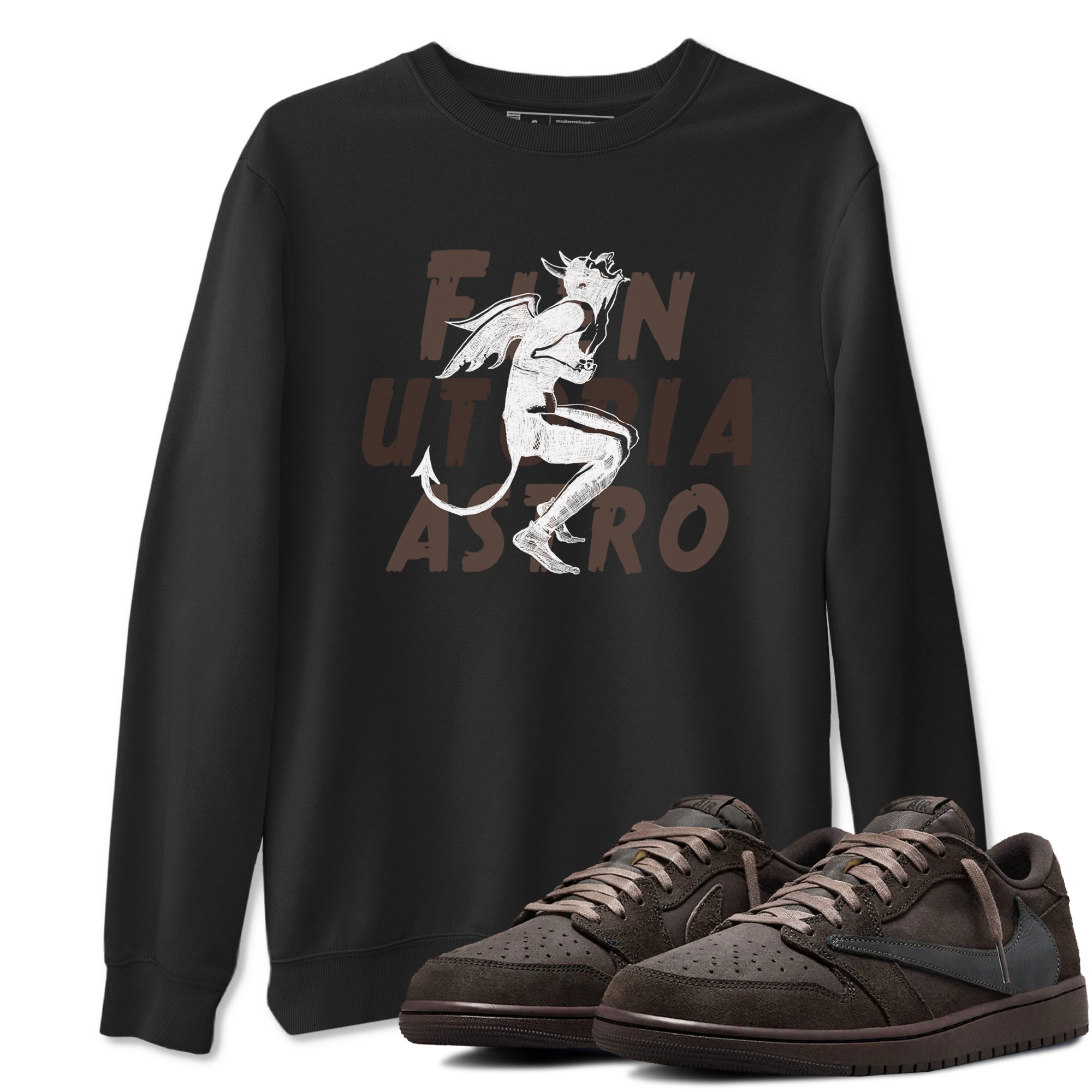 Laughing Devil snkmatch Tees - Air Jordan 1 Travis Scott Velvet Brown