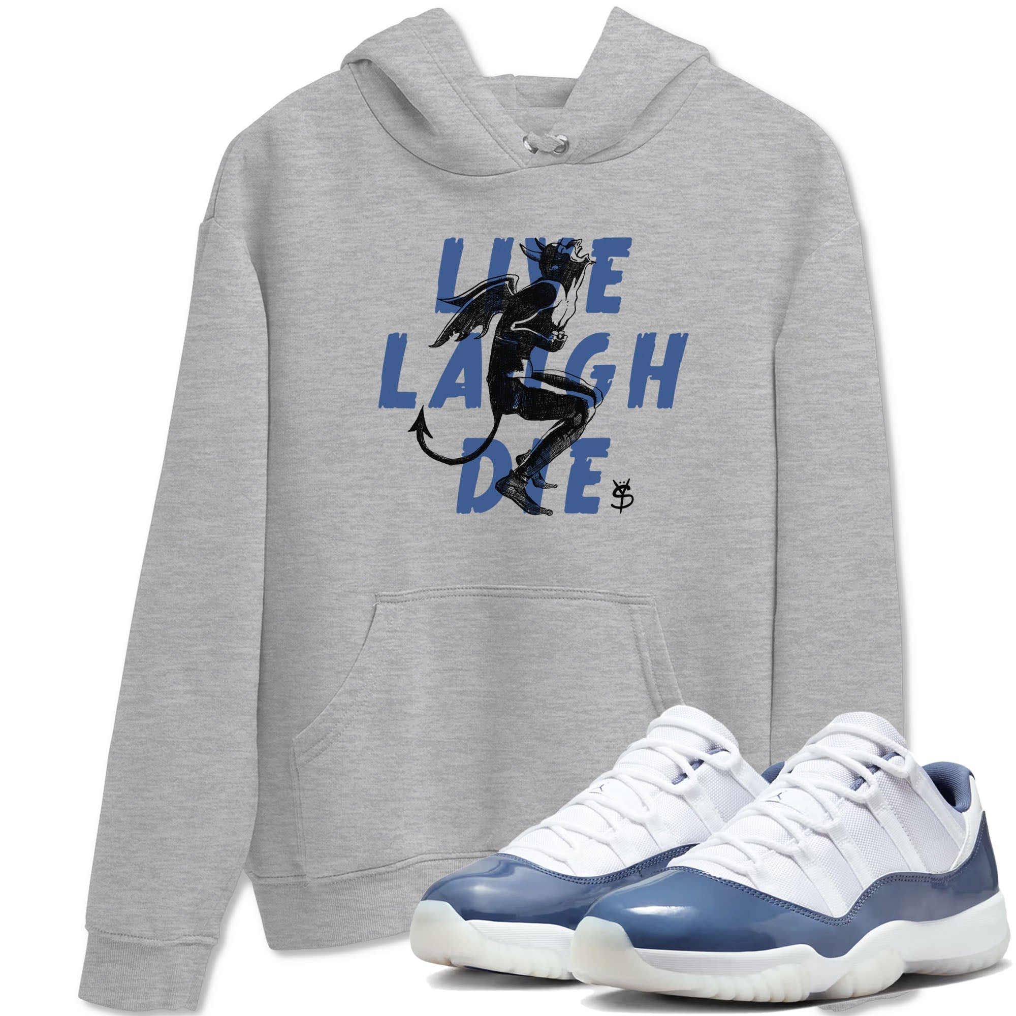 Laughing Devil snkmatch Tees - Air Jordan 11 Diffused Blue