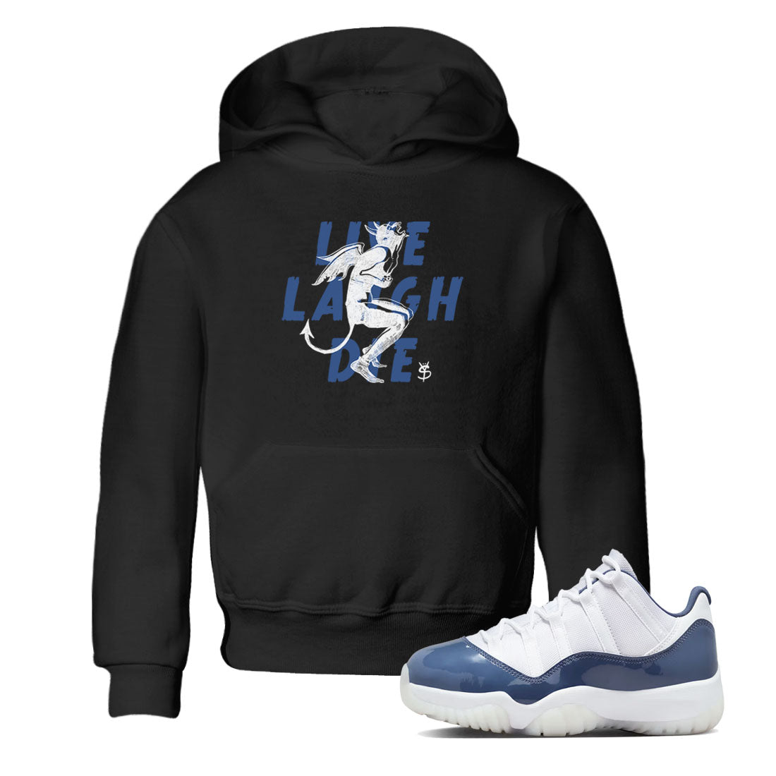 Laughing Devil snkmatch Tees Kids - Air Jordan 11 Diffused Blue