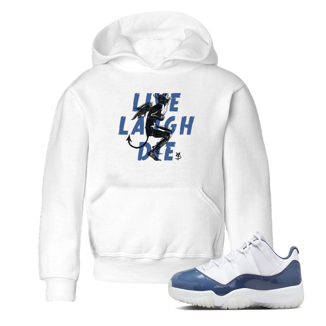 Laughing Devil snkmatch Tees Kids - Air Jordan 11 Diffused Blue