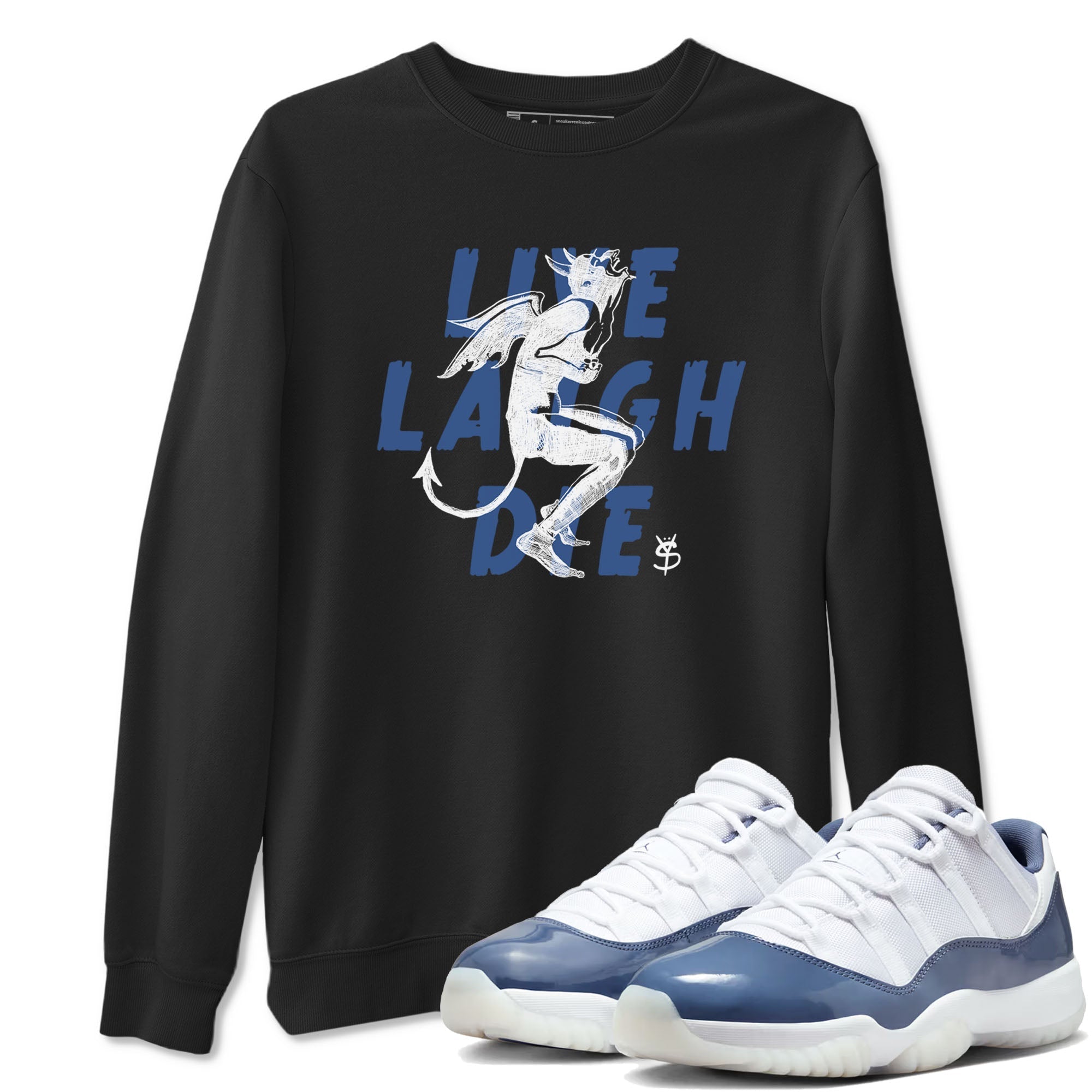 Laughing Devil snkmatch Tees - Air Jordan 11 Diffused Blue