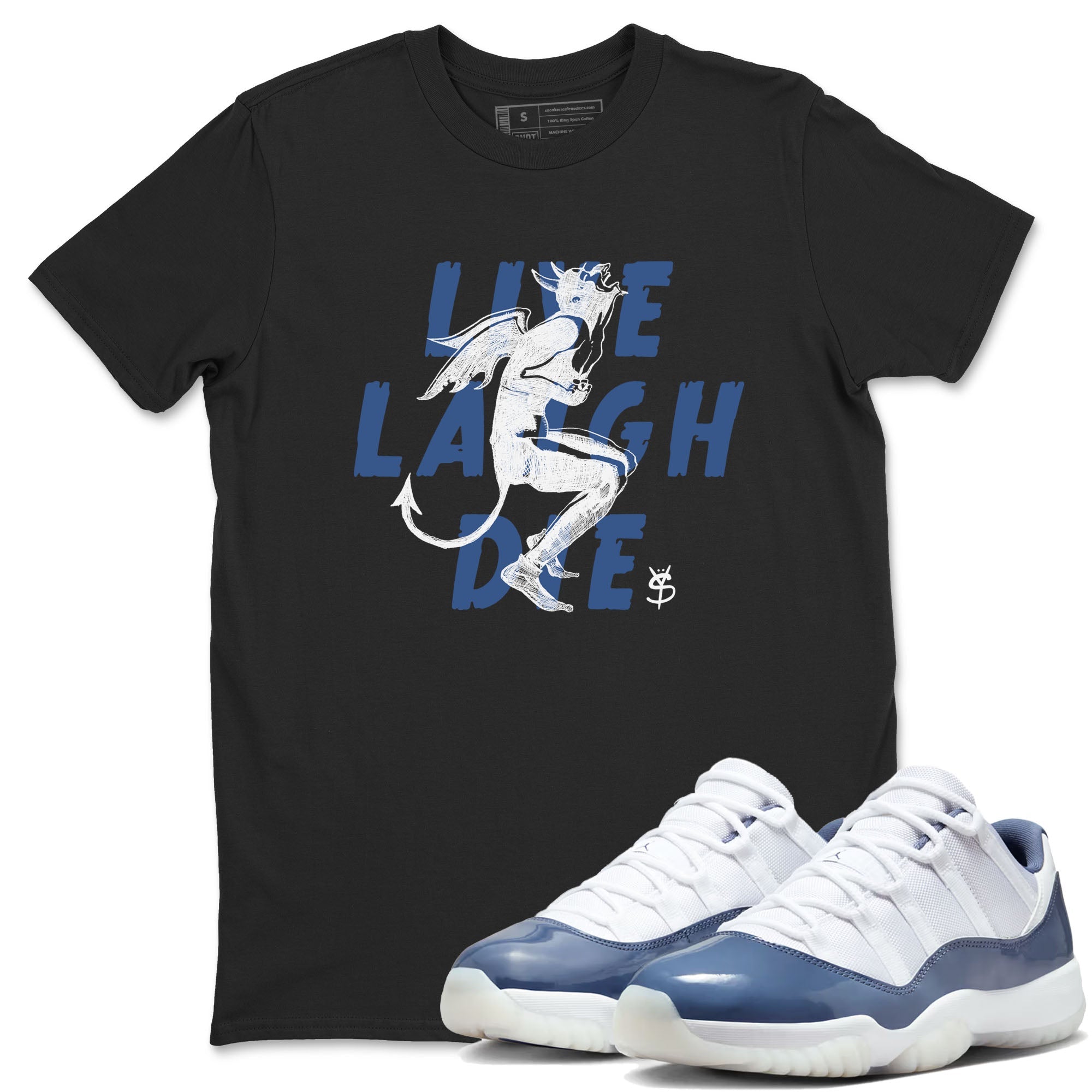 Laughing Devil snkmatch Tees - Air Jordan 11 Diffused Blue