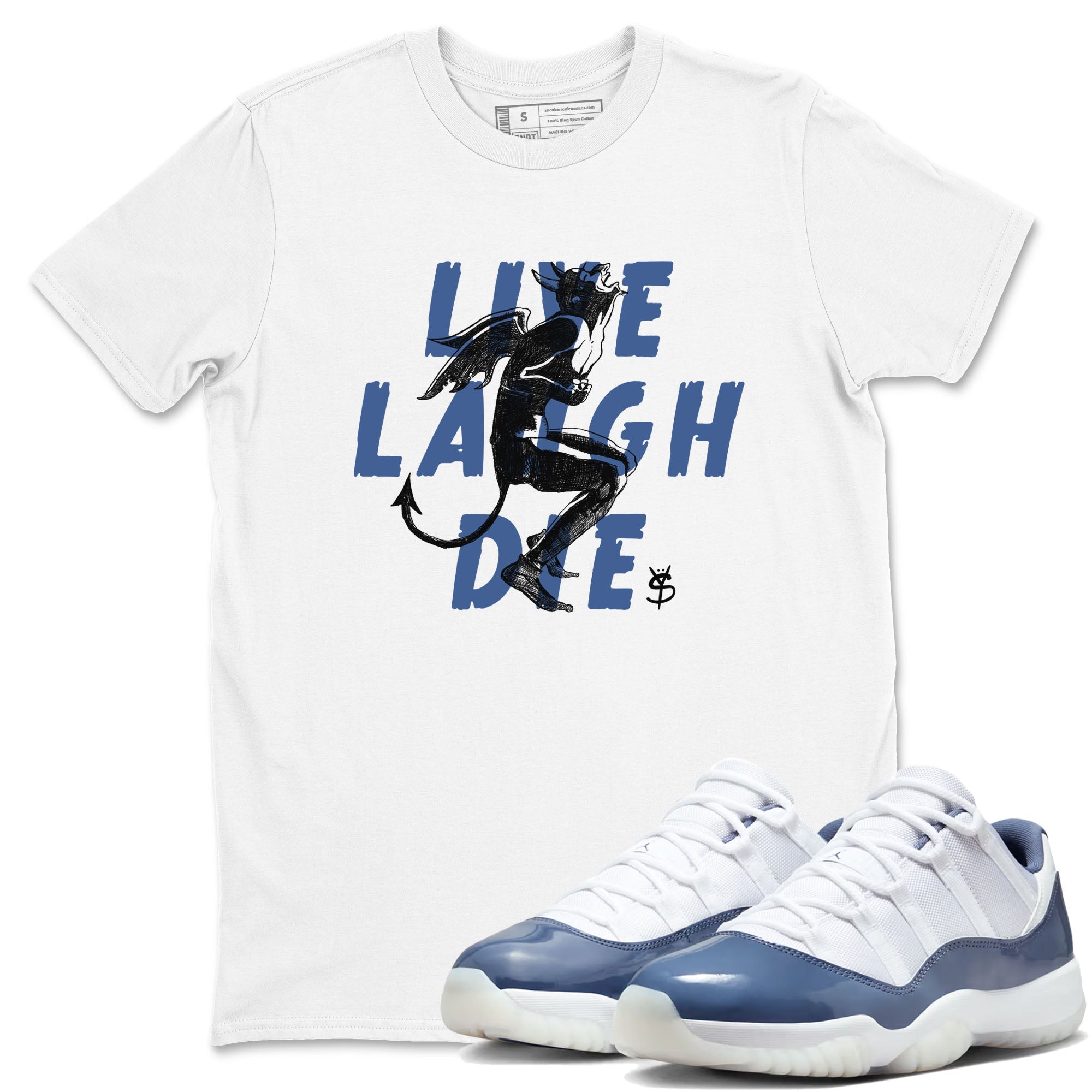 Laughing Devil snkmatch Tees - Air Jordan 11 Diffused Blue