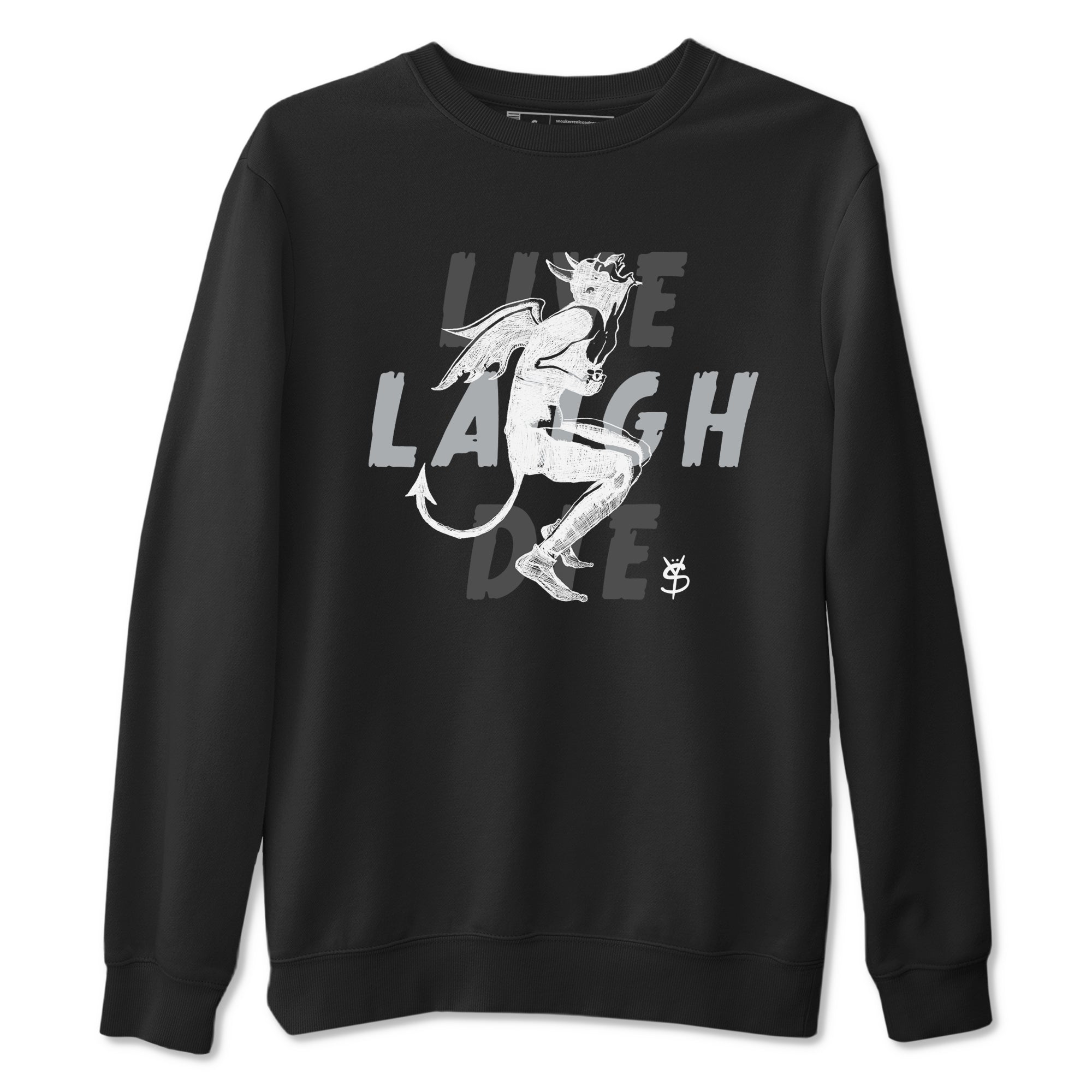 Laughing Devil snkmatch Tees - Air Jordan 12 Black Wolf Grey