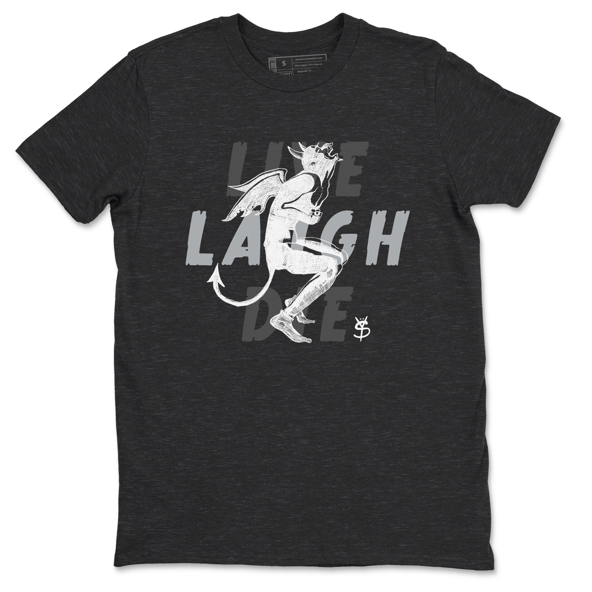 Laughing Devil snkmatch Tees - Air Jordan 12 Black Wolf Grey