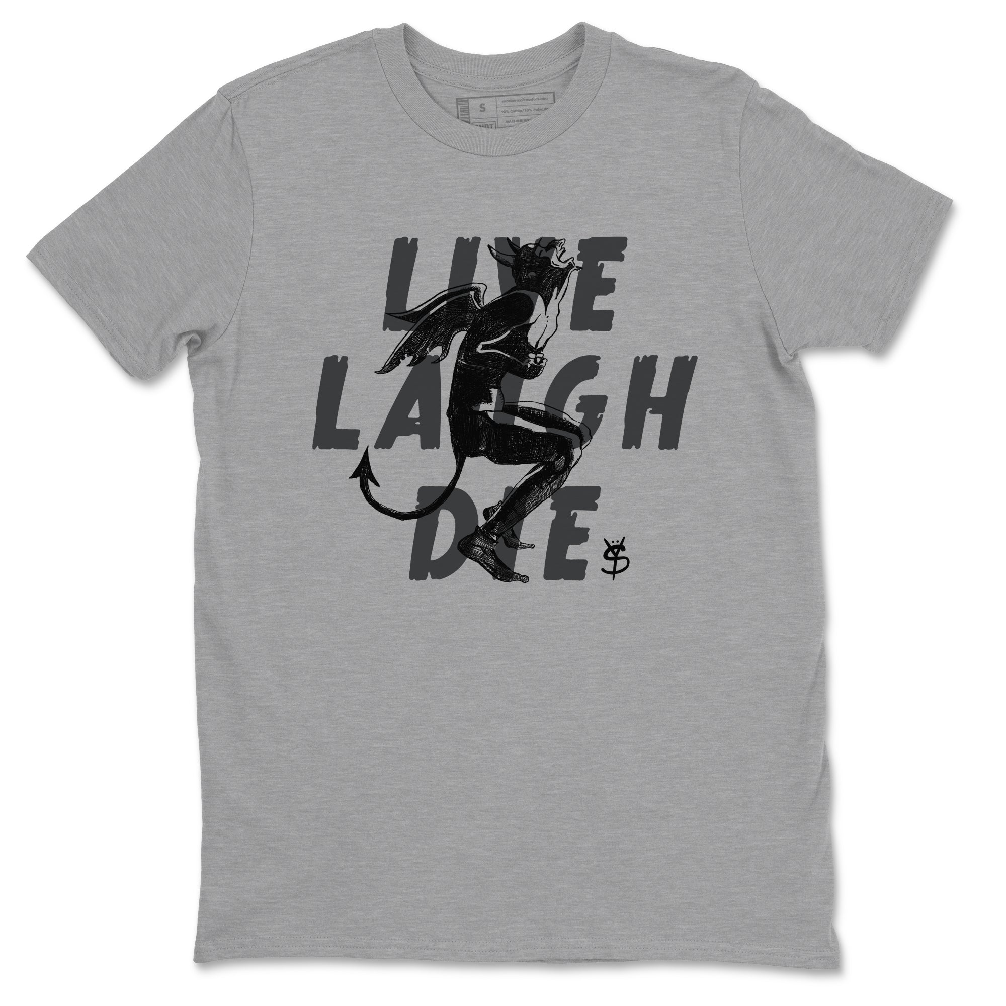 Laughing Devil snkmatch Tees - Air Jordan 12 Black Wolf Grey