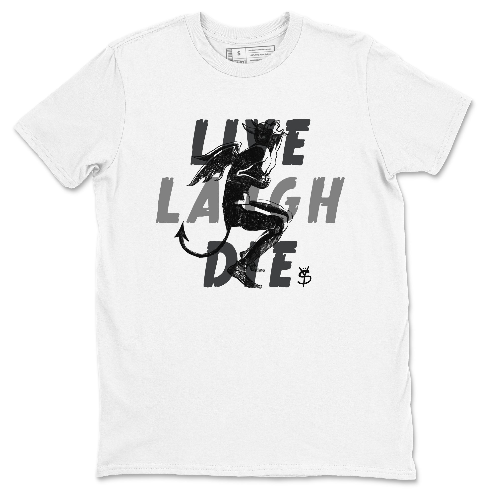 Laughing Devil snkmatch Tees - Air Jordan 12 Black Wolf Grey