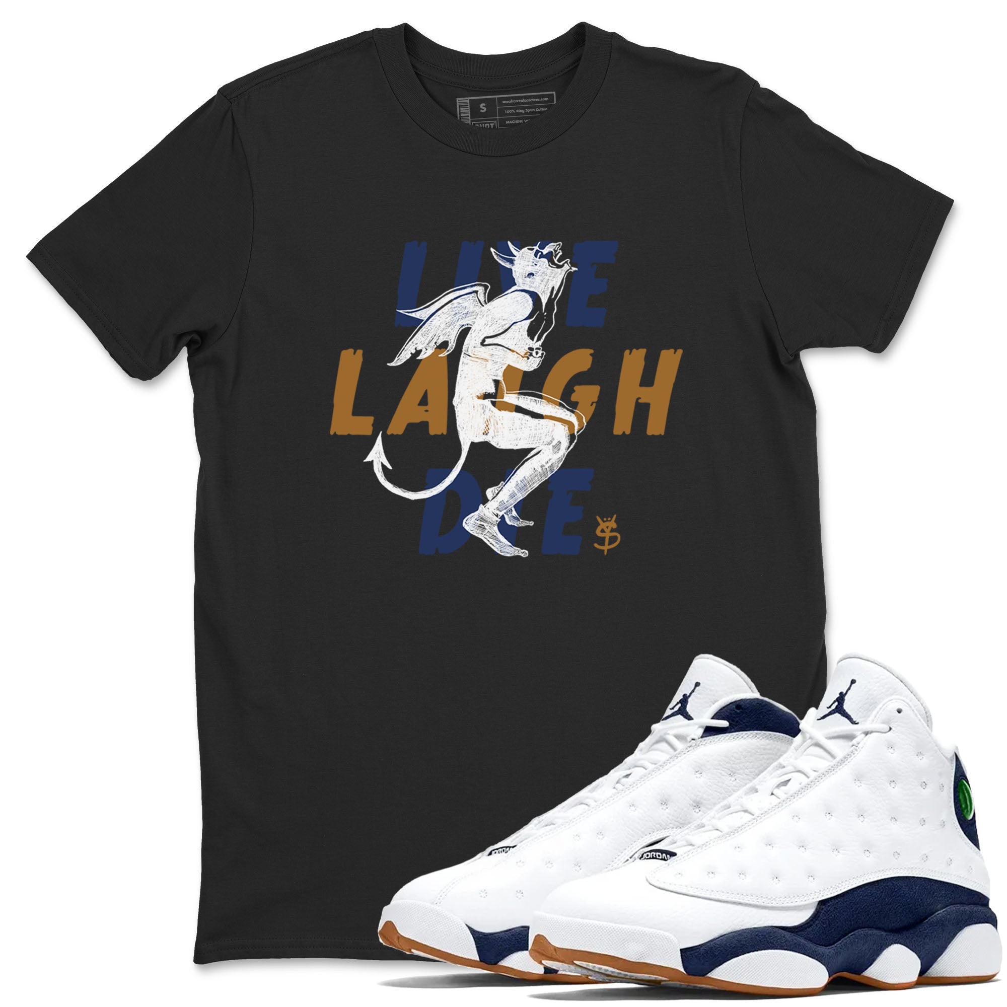 Laughing Devil snkmatch Tees - Air Jordan 13 Midnight Navy
