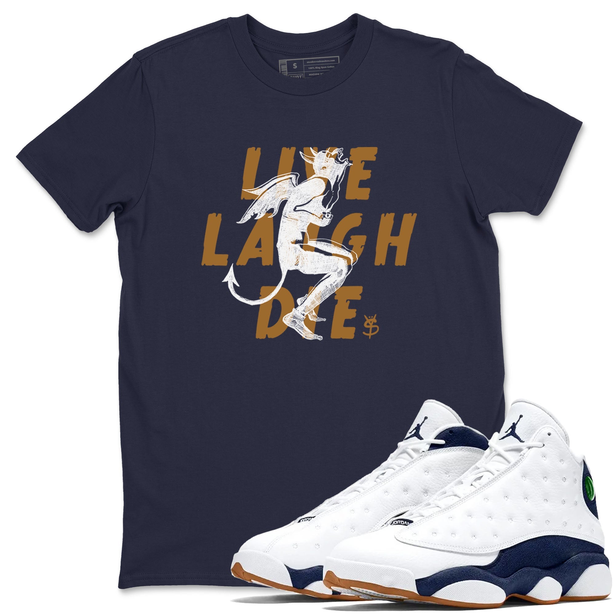 Laughing Devil snkmatch Tees - Air Jordan 13 Midnight Navy