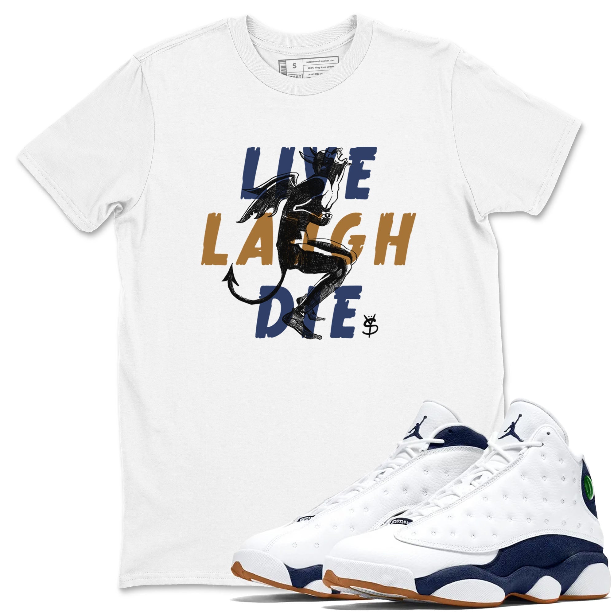 Laughing Devil snkmatch Tees - Air Jordan 13 Midnight Navy