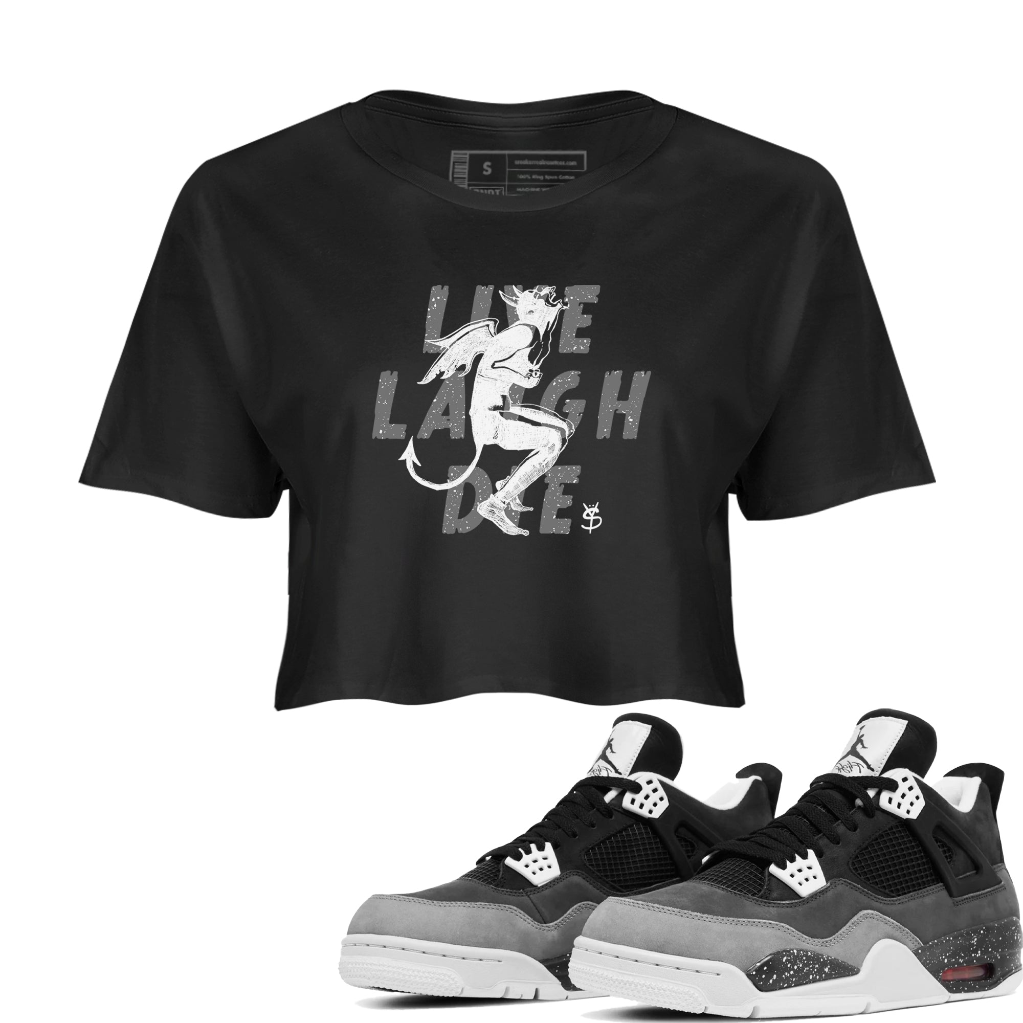 Laughing Devil snkmatch Women's Top - Air Jordan 4 Fear