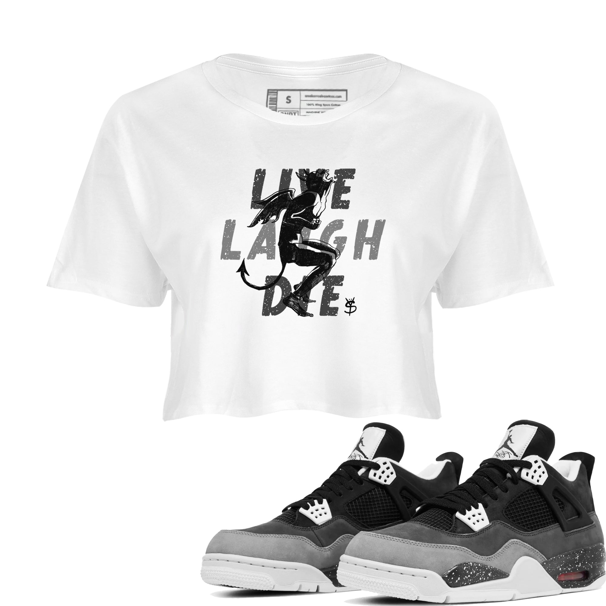 Laughing Devil snkmatch Women's Top - Air Jordan 4 Fear