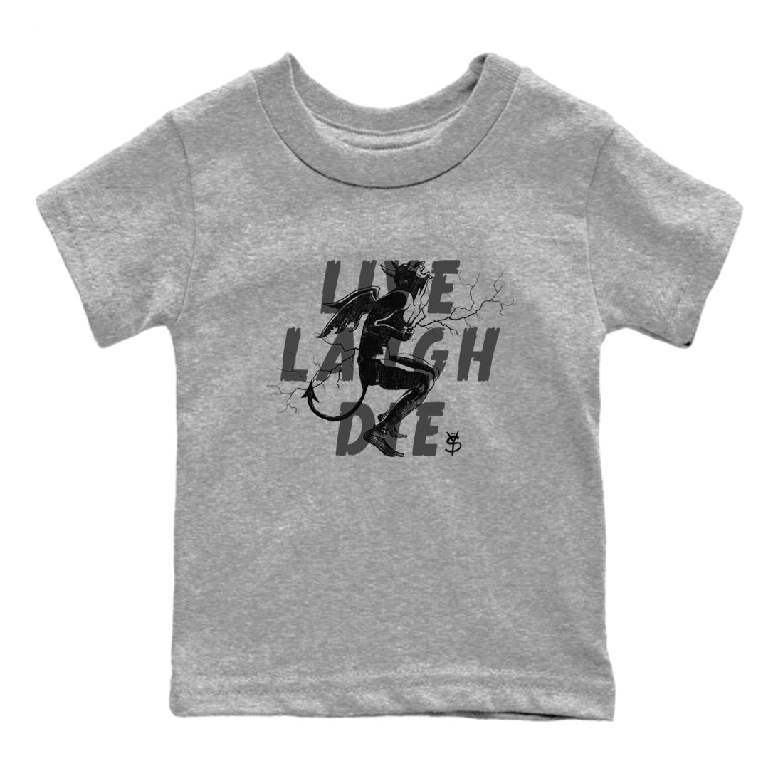 Laughing Devil snkmatch Tees Kids - Air Jordan 4 White Thunder