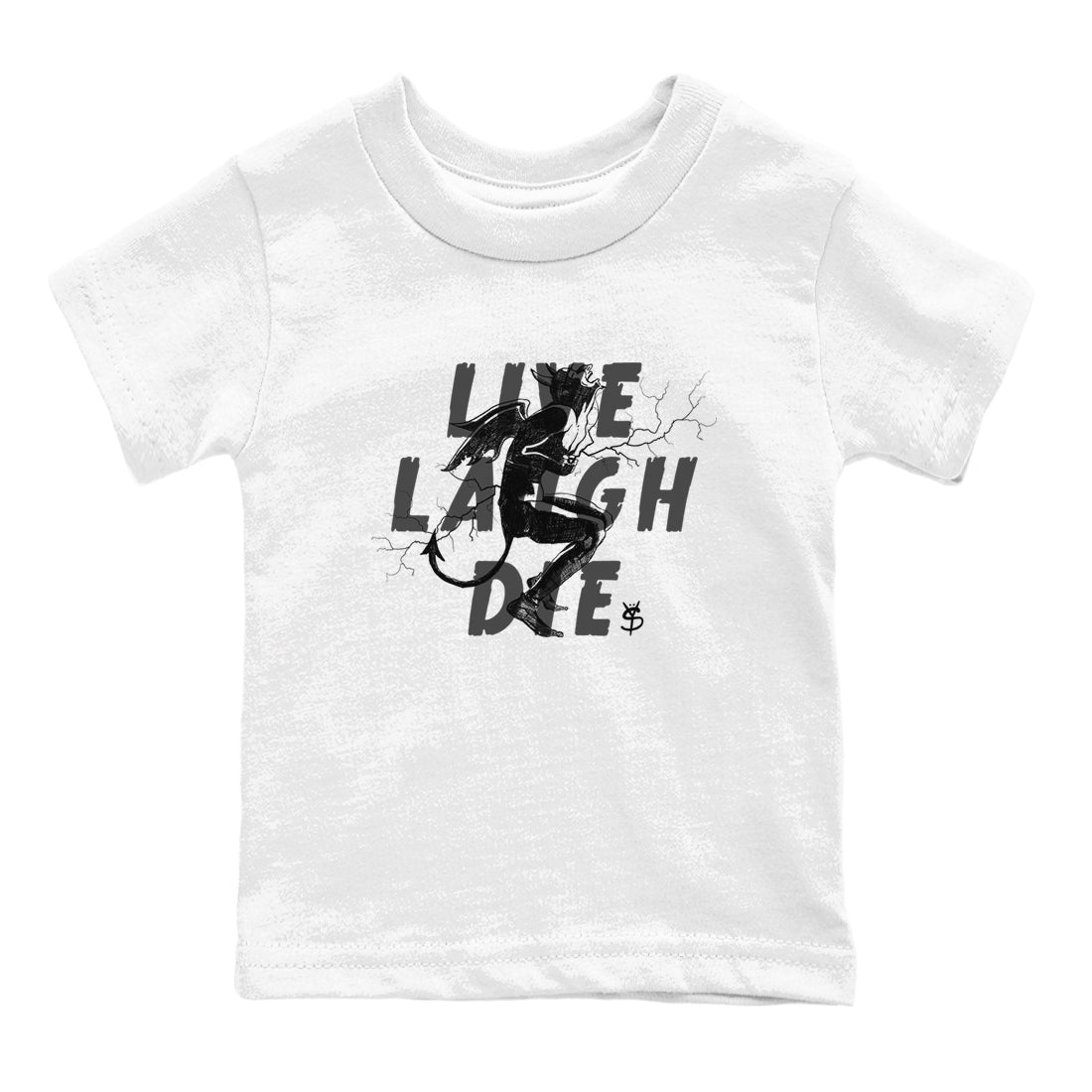 Laughing Devil snkmatch Tees Kids - Air Jordan 4 White Thunder