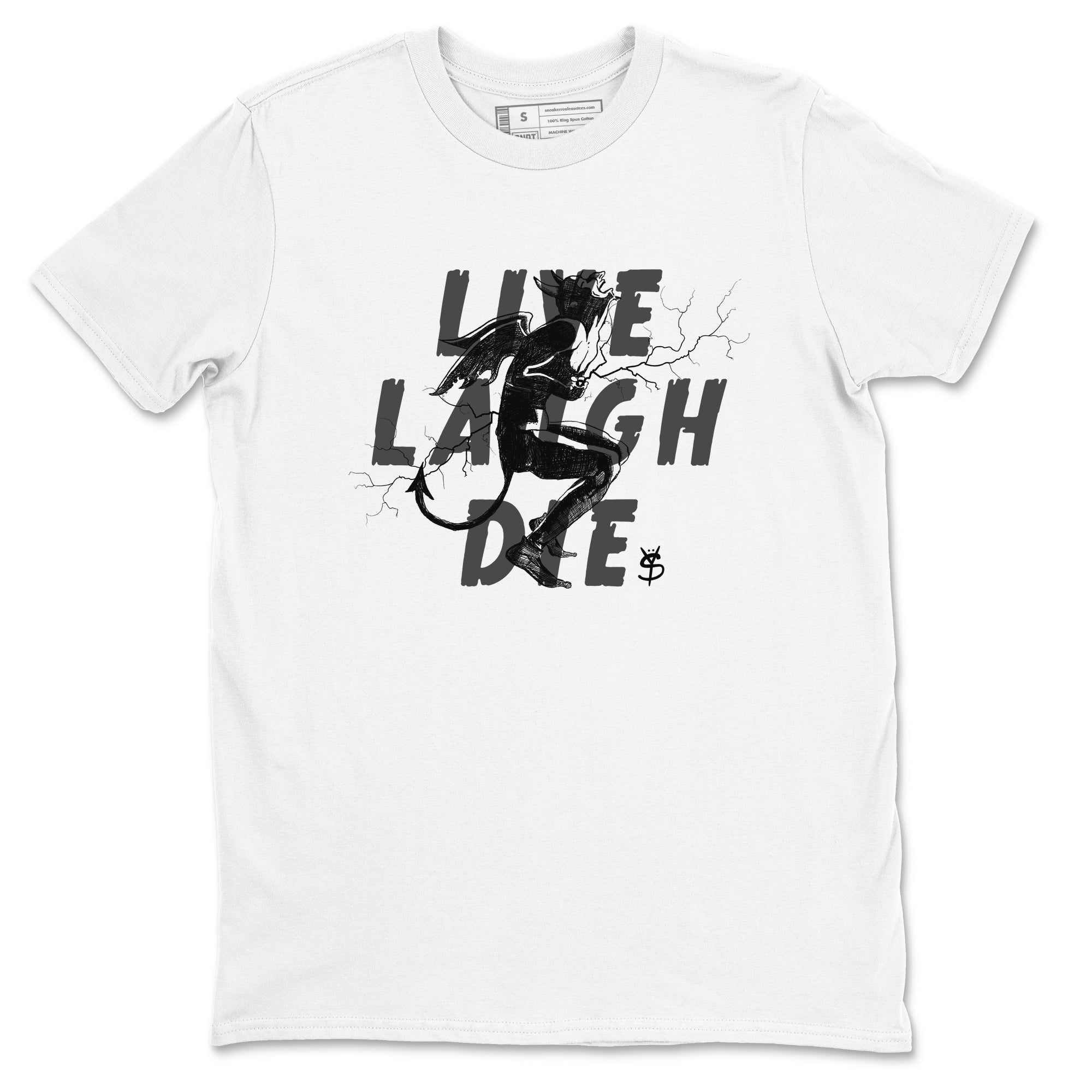 Laughing Devil snkmatch Tees - Air Jordan 4 White Thunder