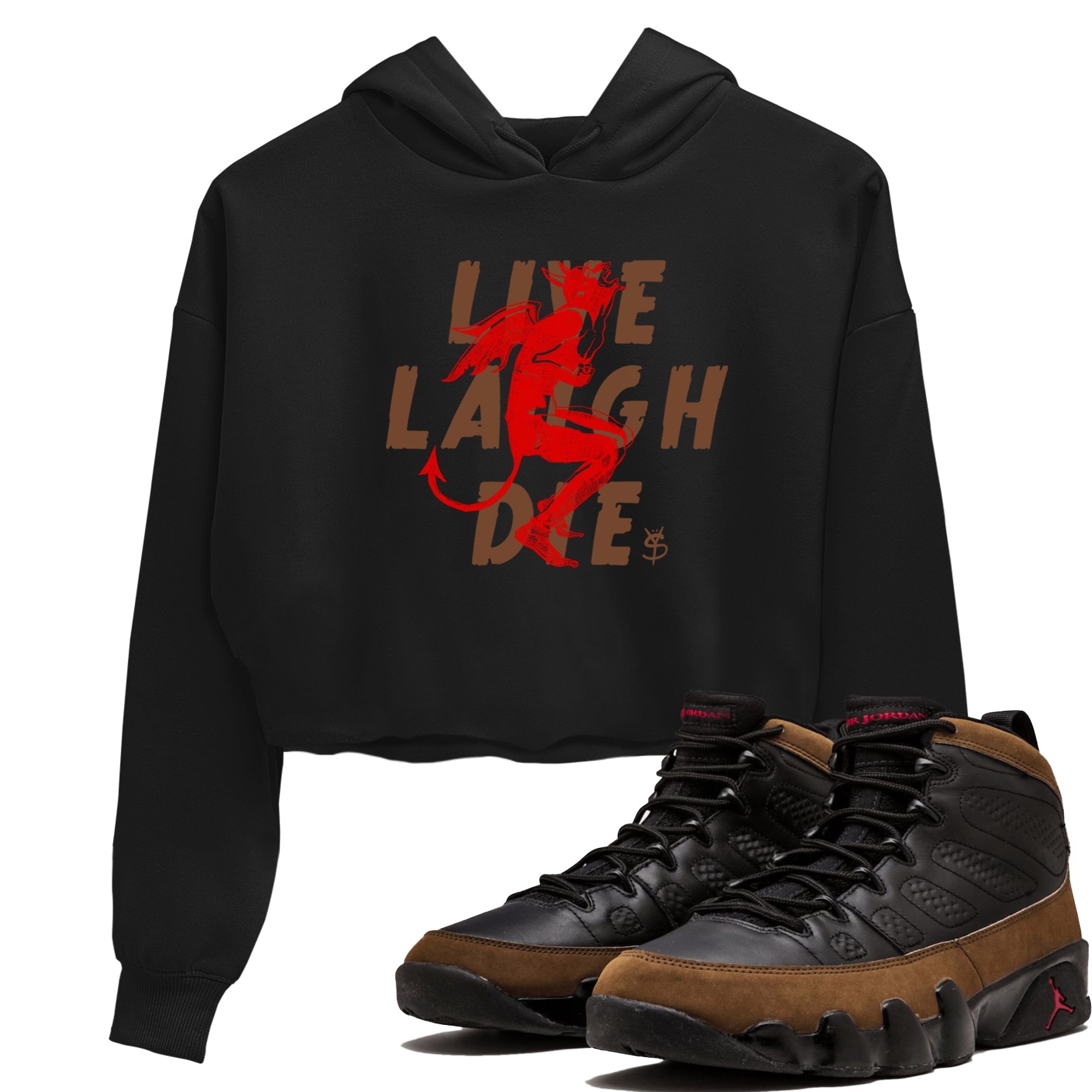Laughing Devil snkmatch Women's Top - Air Jordan 9 Olive